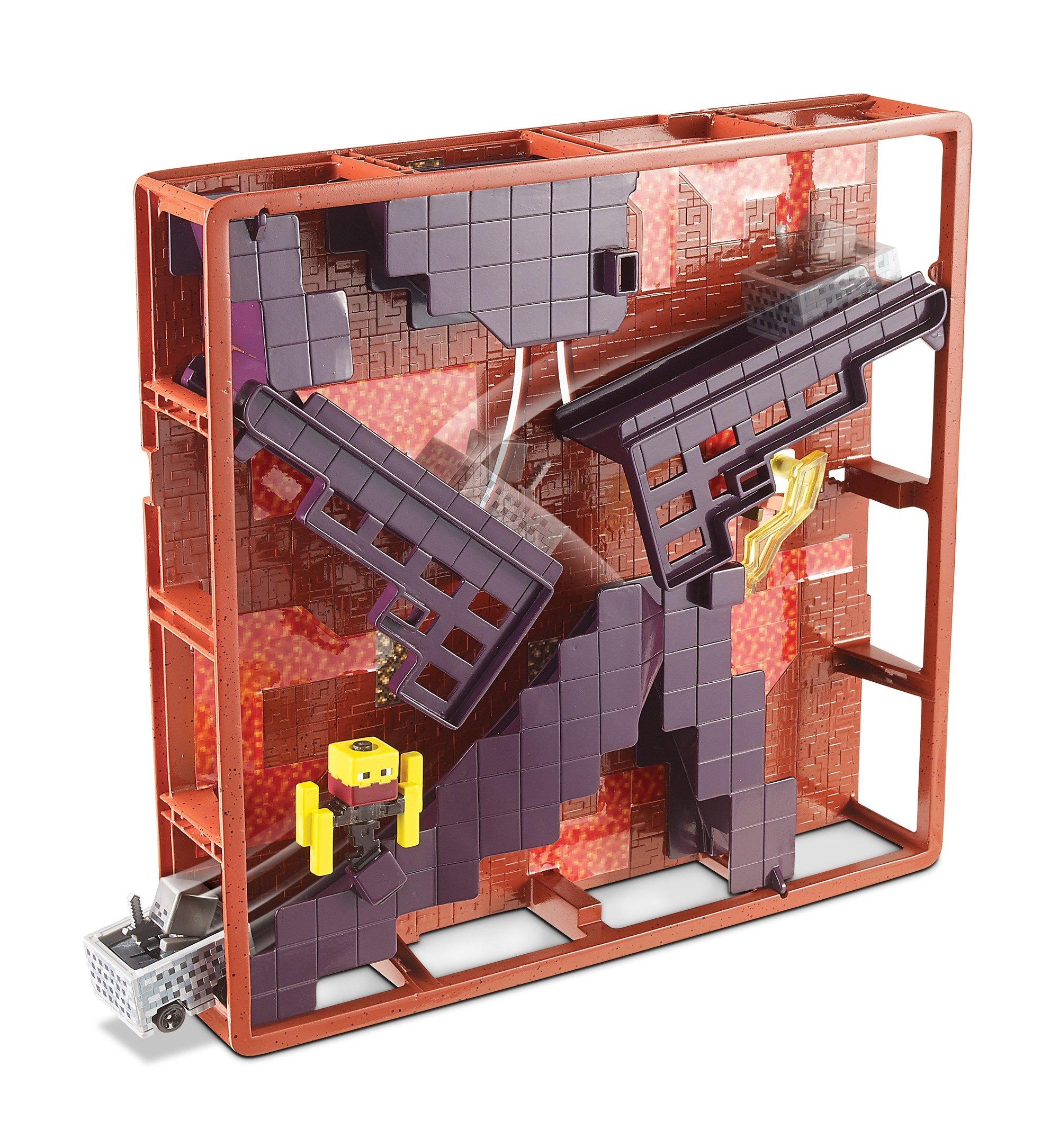 Hot Wheels Minecraft Track Blocks Nether Fortress Play Set - Build & Race Toy for Kids | Creative Construction & Racing Fun | Perfect for Minecraft Fans & Collectors | Great Gift for Birthday & Holidays