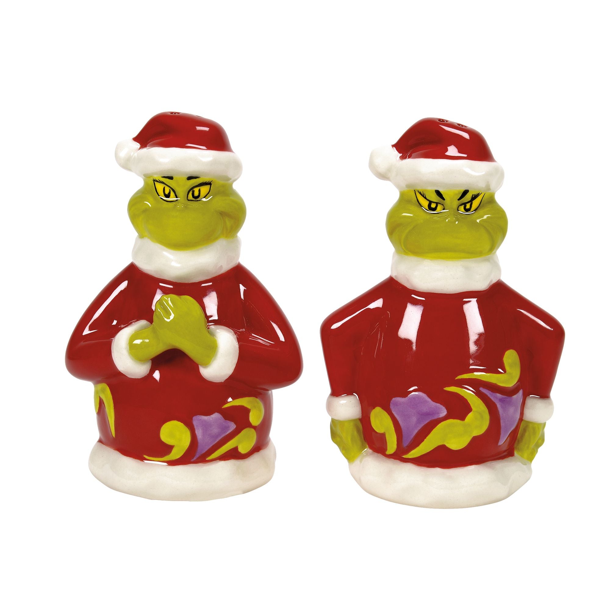 Grinch Naughty & Nice Salt & Pepper Shaker Set - Christmas Kitchen Decor & Holiday Tableware for Parties & Gift Giving