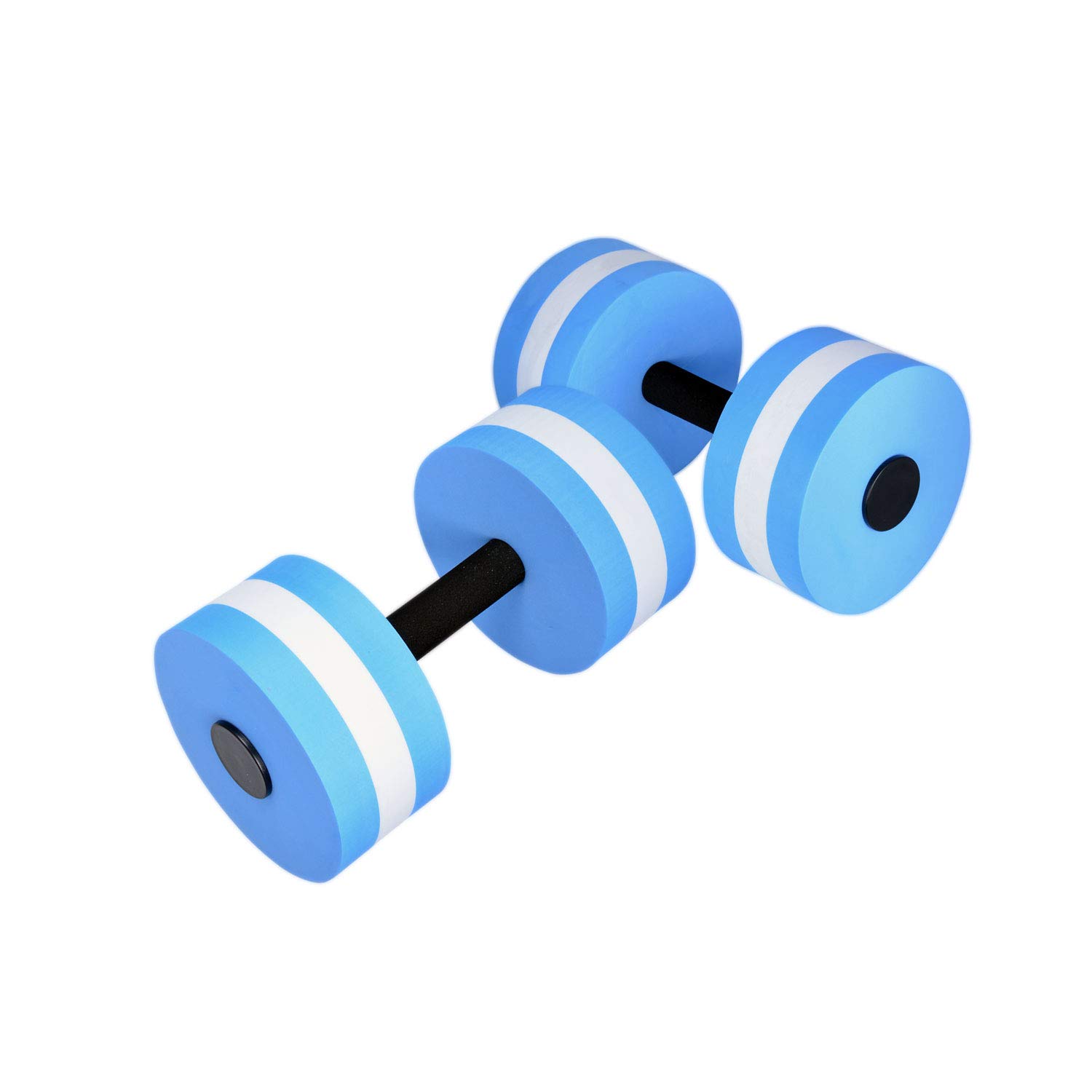 Water Aerobic Exercise Foam Dumbbells - 1 Pair Pool Resistance Training Equipment for Weight Loss & Fitness (Blue with Carry Bag) - Perfect for Swimming Pool Workouts, Aqua Aerobics & Water Therapy
