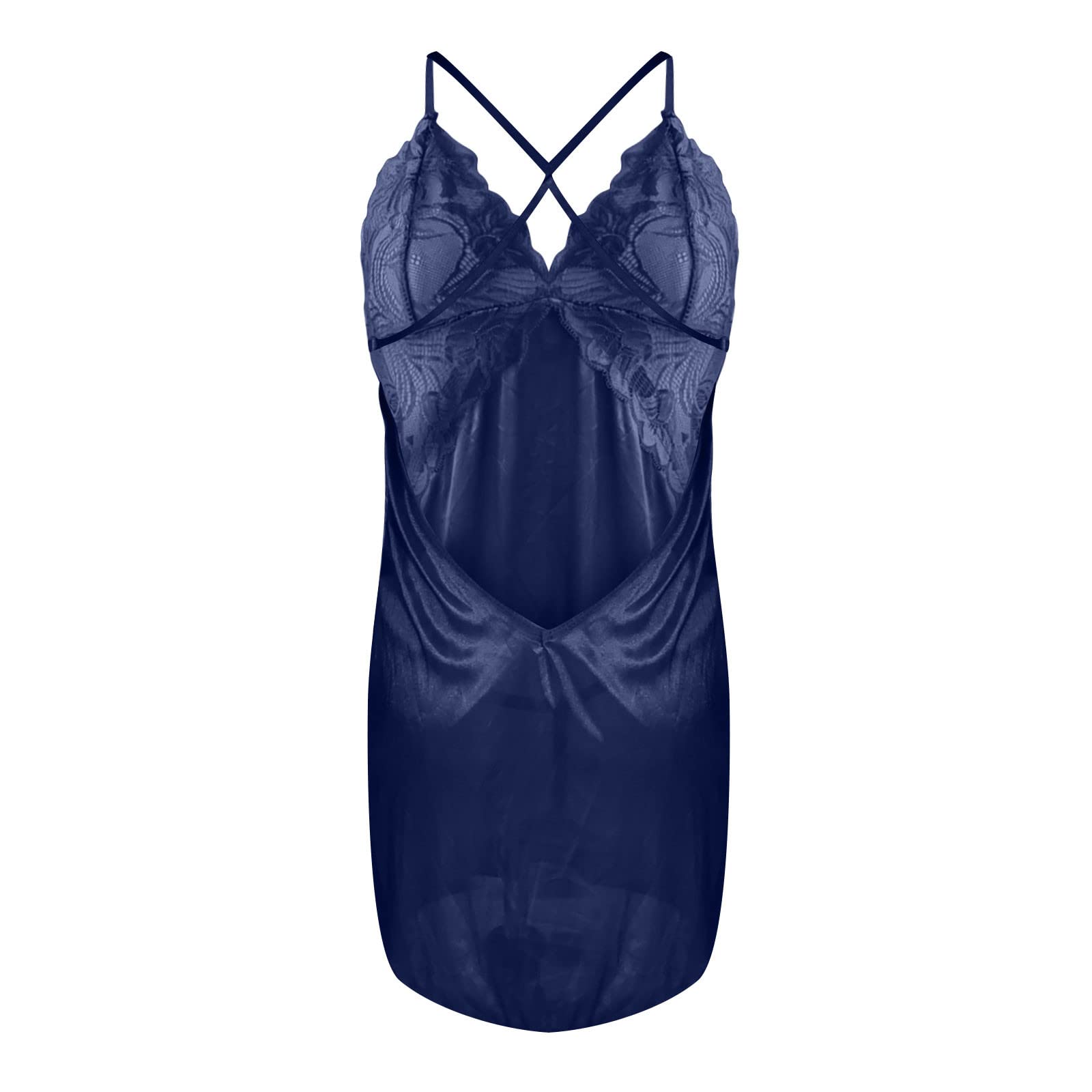 Sexy Satin Lingerie for Women - Lace Chemise Nightgown & Babydoll Sleepwear Set for Romantic Nights, Boudoir Photography, and Special Occasions