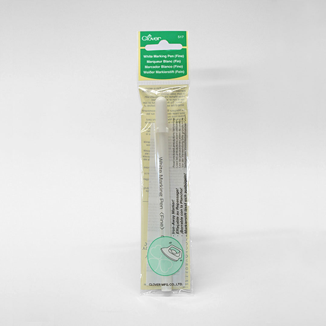 Clover White Marking Pen - Fine Tip Fabric Marker for Sewing, Quilting & Crafts - Perfect for Dark Fabrics and DIY Projects