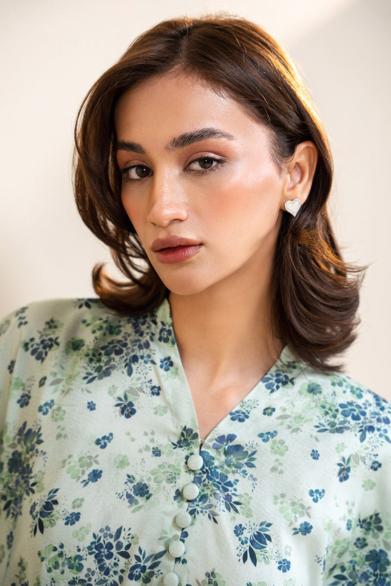 MINT FROST 2-Piece Printed Linen Suit Set for Women - Summer Office Wear & Casual Outfits - Breathable Comfort for Business Meetings & Outdoor Events