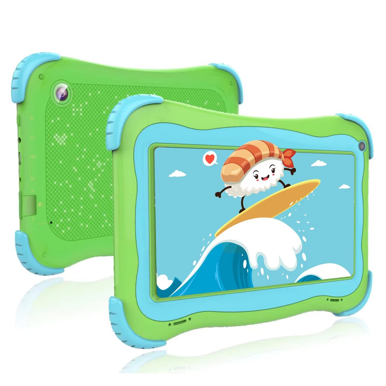 7 Inch Kids Tablet - Android Learning Tablet for Toddlers & Children with WiFi, Parental Control, Dual Camera, 1GB RAM, 32GB Storage - Preloaded Google Play, YouTube & Netflix - Perfect for Boys & Girls (Green) - Ideal for Homeschooling, Travel & Educational Entertainment