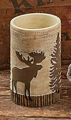 Black Forest Decor Woodland Moose & Bear Tumbler - 20oz Insulated Stainless Steel Travel Mug with Leak-Proof Lid - Keeps Coffee Hot & Drinks Cold for 12 Hours - Perfect for Camping, Hiking, Office, Commuting - Best Gift for Nature Lovers & Coffee Enthusiasts - Ideal for Picnics, Road Trips, Winter Sports & Daily Use - Great for Morning Coffee, Afternoon Tea, Gym Workouts and Outdoor Adventures