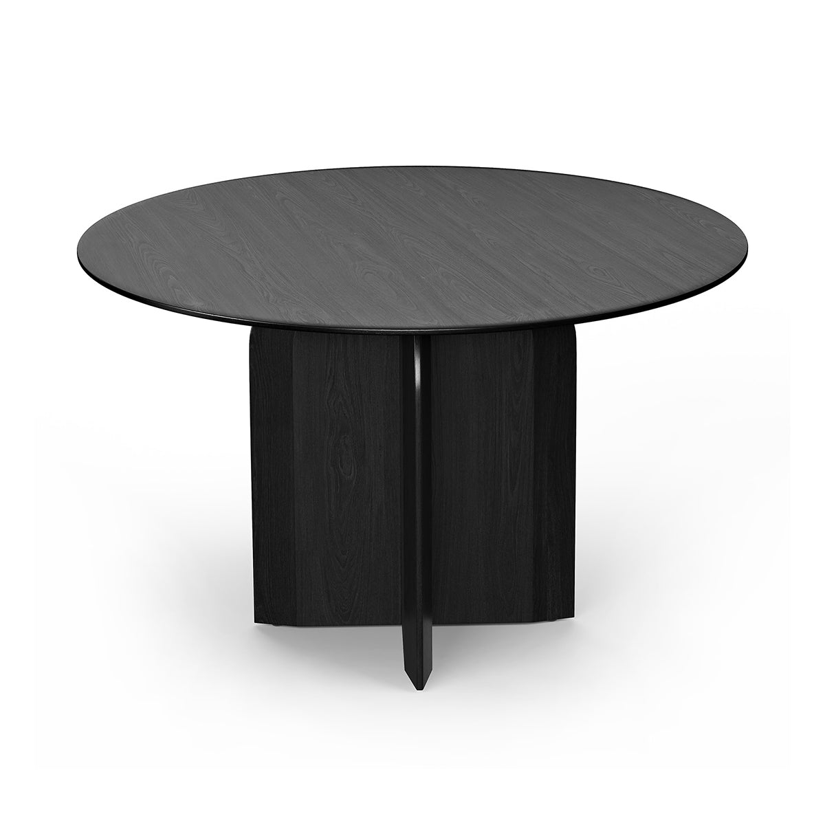 Round Oak Dining Table - Solid Wood Farmhouse Style for Kitchen & Dining Room - Perfect for Family Gatherings & Entertaining Guests