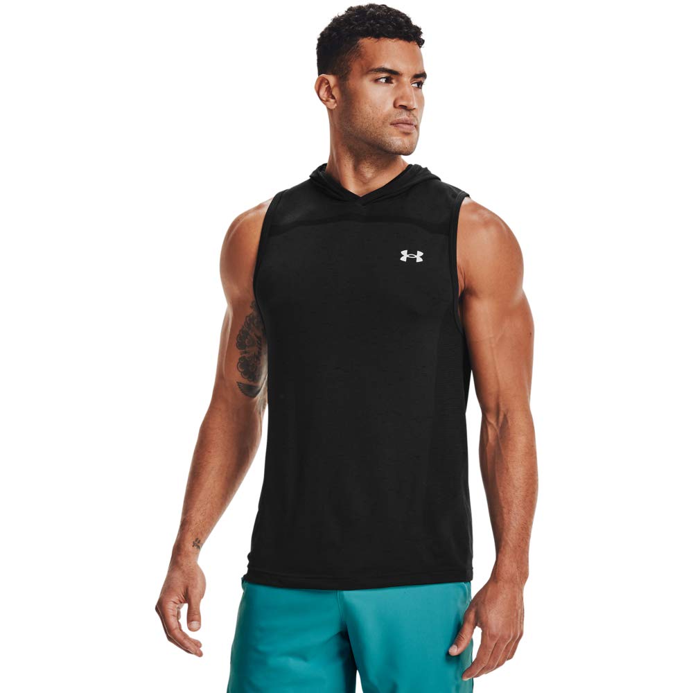 Under Armour Men's Seamless Sleeveless Hoodie - Lightweight Workout Shirt for Gym & Running - Moisture Wicking Athletic Top for Training & Outdoor Sports