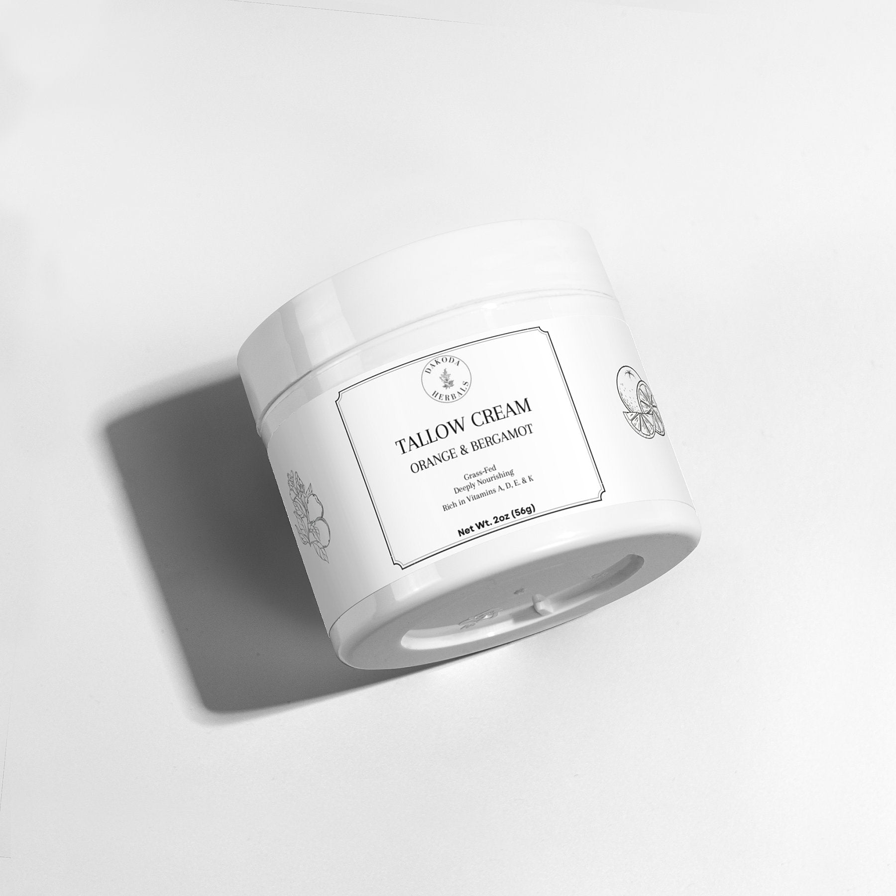 Organic Tallow Cream with Orange & Bergamot - Natural Moisturizer for Dry Skin | Hydrating Face & Body Cream with Citrus Essential Oils | Perfect for Daily Skincare Routine & Winter Skin Care