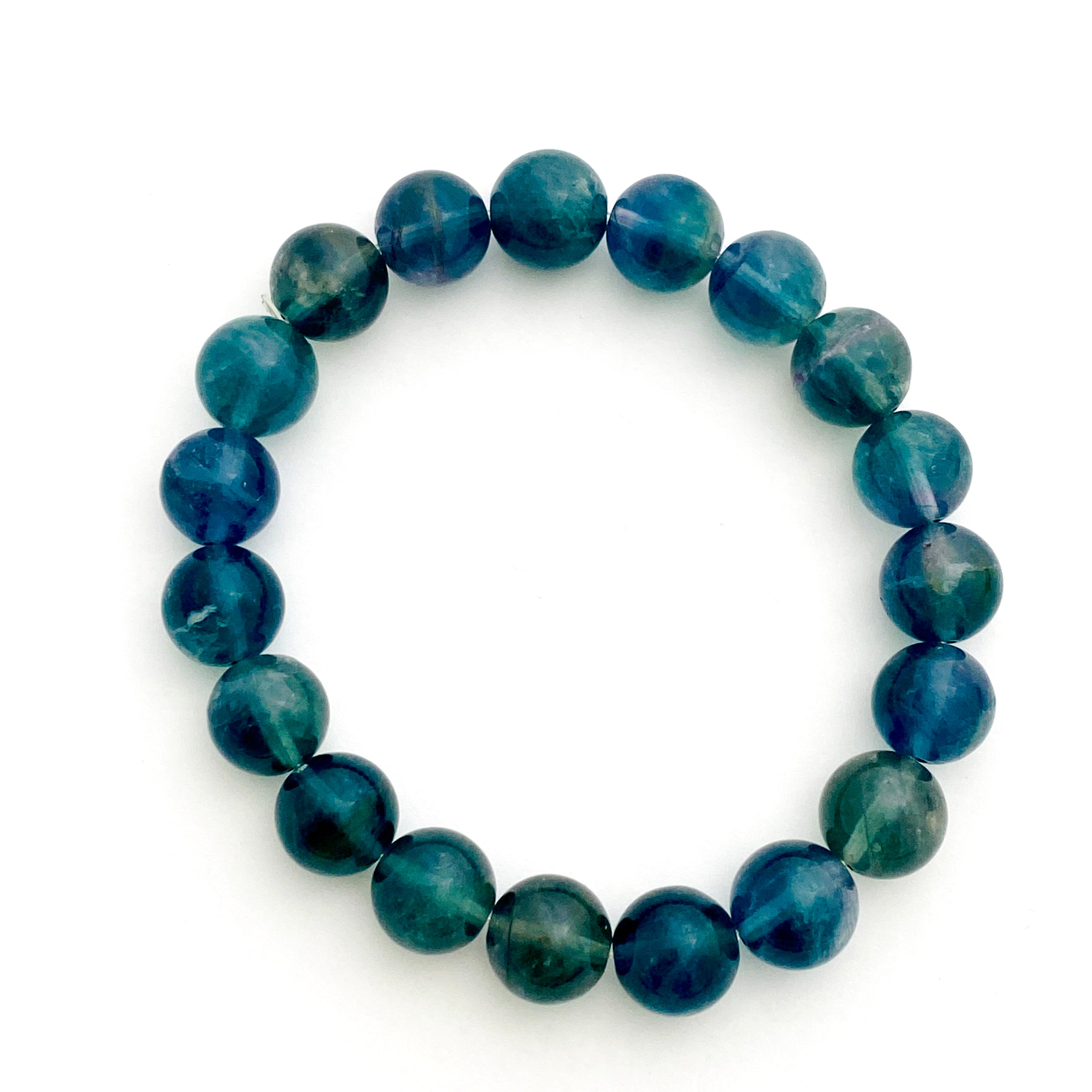 Natural Blue Fluorite Crystal Bracelet for Women - Healing Stone Jewelry for Stress Relief & Positive Energy - Perfect for Meditation, Yoga & Spiritual Gifts