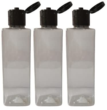 **M.C. PIPWALA 200ml Empty Clear Plastic Bottles - Leak Proof Travel Cosmetic Containers (Pack of 3) - Ideal for Toiletries, DIY Beauty & Travel Essentials**