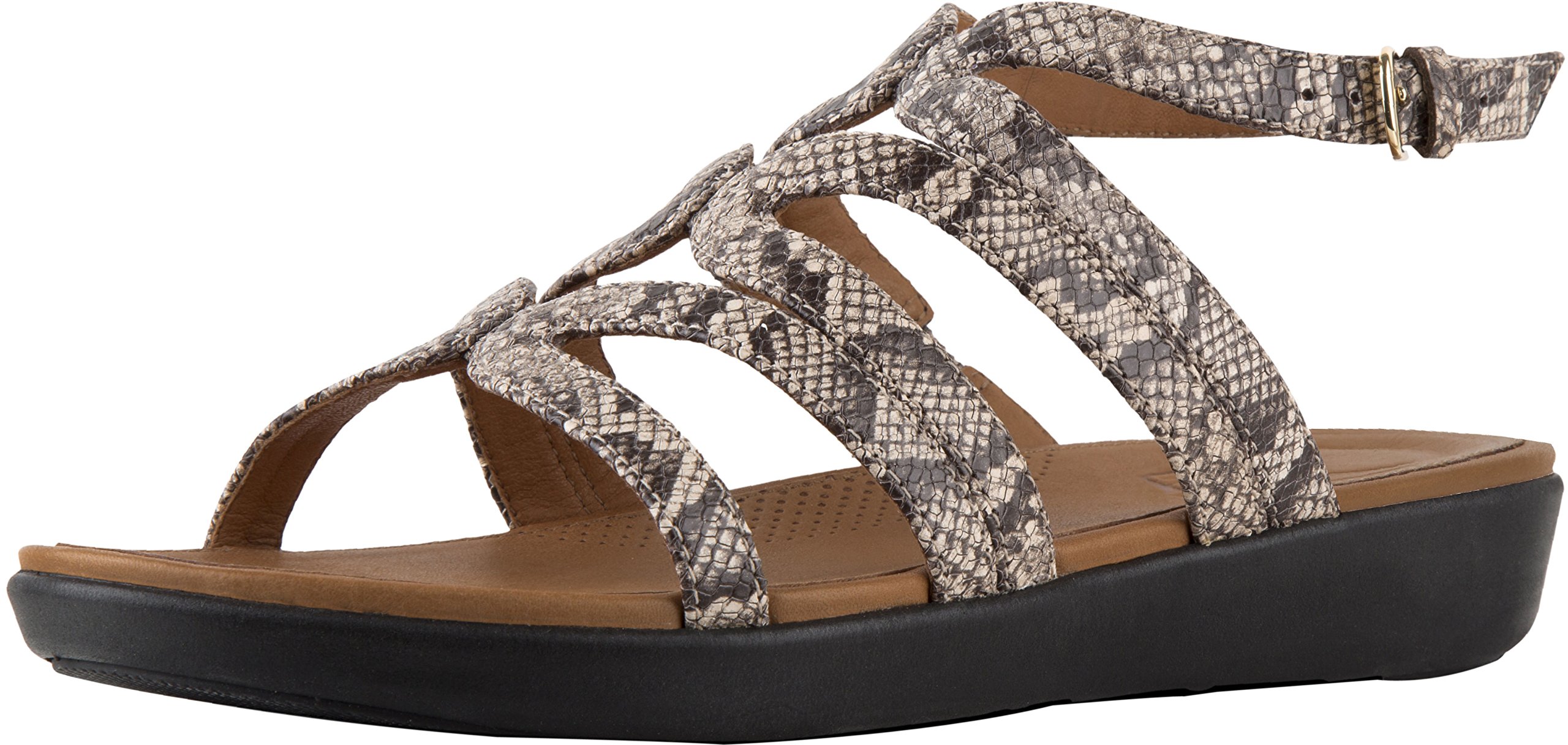 FitFlop Women's Gladiator Sandals - Comfortable Leather Walking Shoes with Arch Support | Perfect for Summer, Travel & Casual Outfits