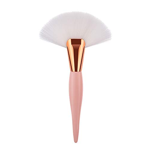 Pink Wooden Makeup Brush - Nylon Foundation Buffer for Women | Daily Beauty Routine