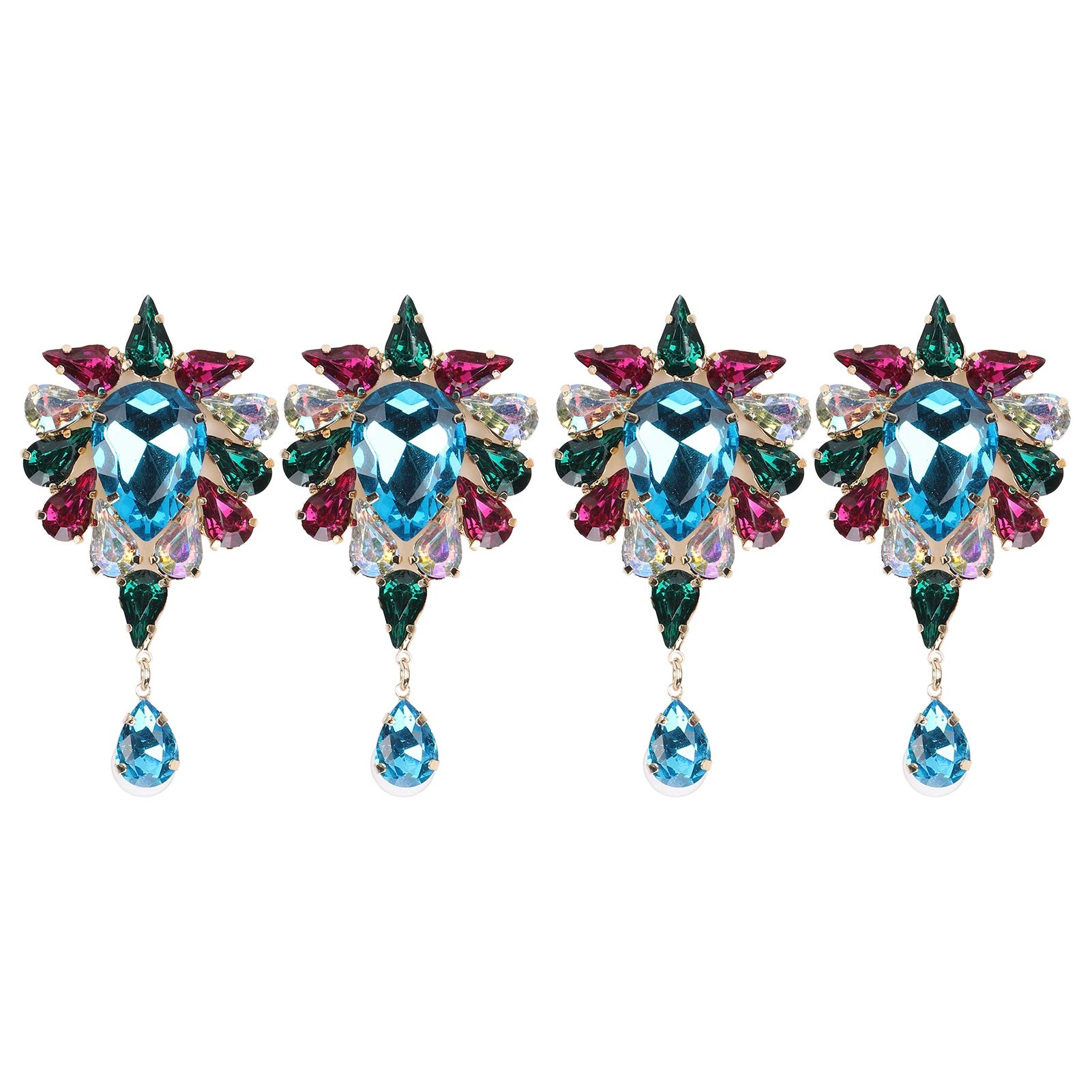 KUIDAMOS Geometric Drop Earrings for Women - 2 Pairs Trendy Lake Blue Dangle Earrings for Graduation, Party, Date Night & Special Occasions