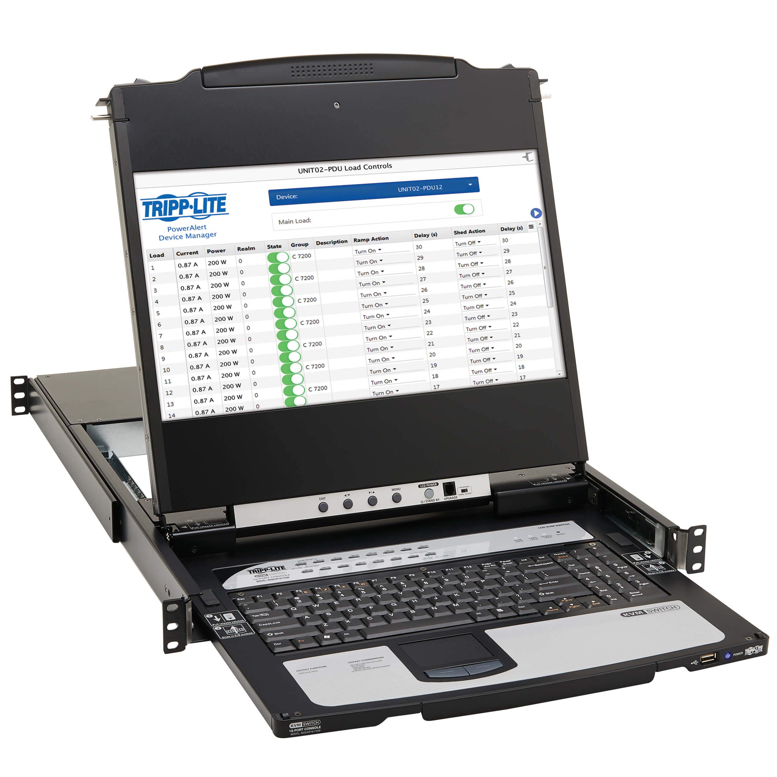 Tripp Lite NetDirector B030-DP08-17DIP 8-Port DisplayPort KVM Switch with 17