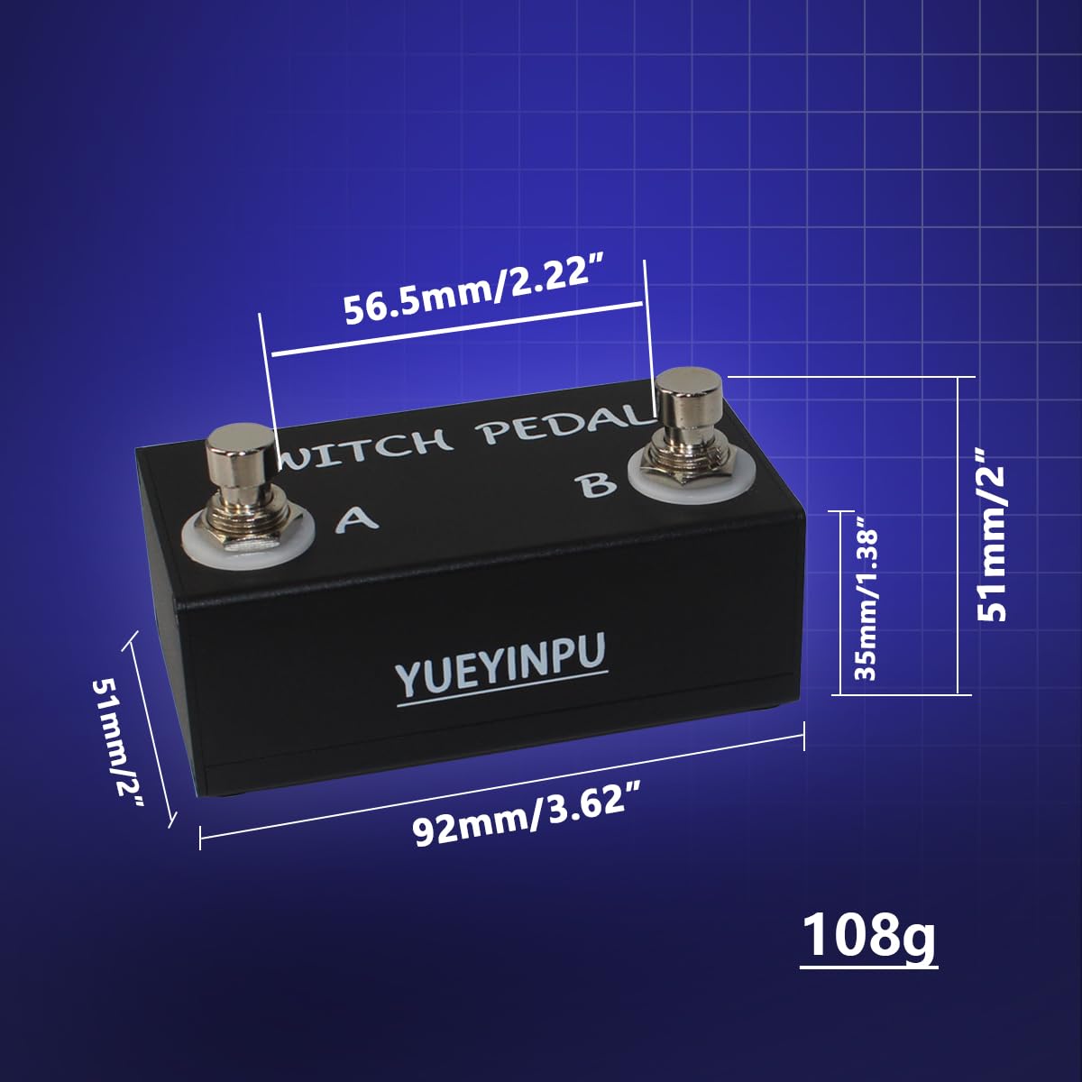 Dual Switch Guitar Effect Pedal with TRS Cable - Unlatch Footswitch for Boss, Line 6 & More - Perfect for Live Performances & Studio Recording