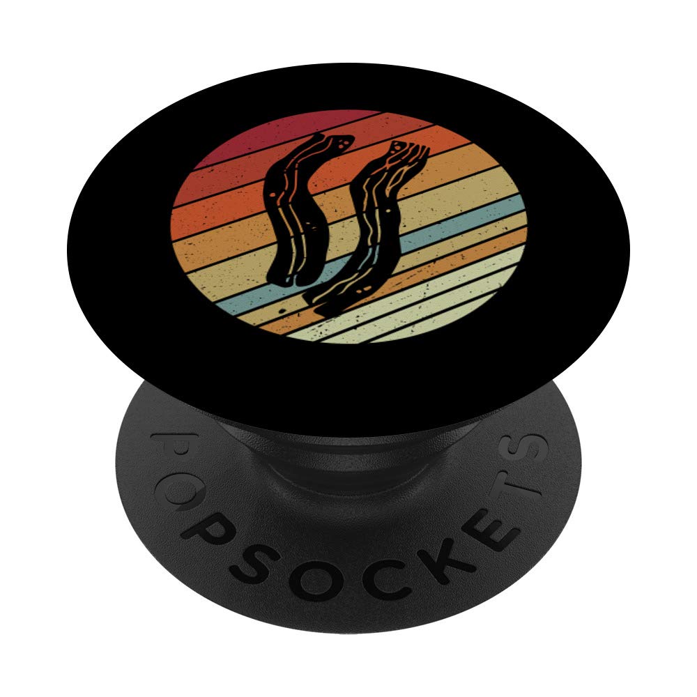 Vintage Retro Bacon PopSockets - Phone Grip & Stand for iPhone, Samsung, Tablets | Food Lover Gift for Cooking Enthusiasts & Kitchen Decor