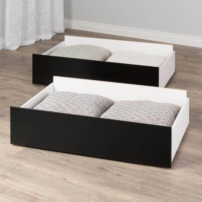 2-Pack Rolling Storage Drawers with Wheels - 4 Color Options for Bedroom, Office, or Closet Organization