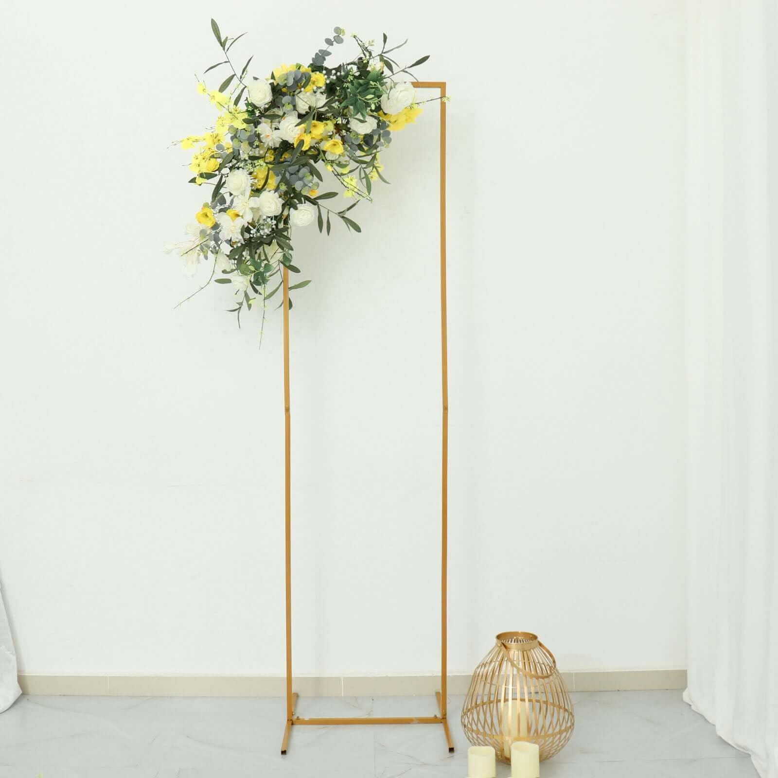 6.5ft Gold Wedding Flower Stand - Floor Vase Column for Wedding & Events