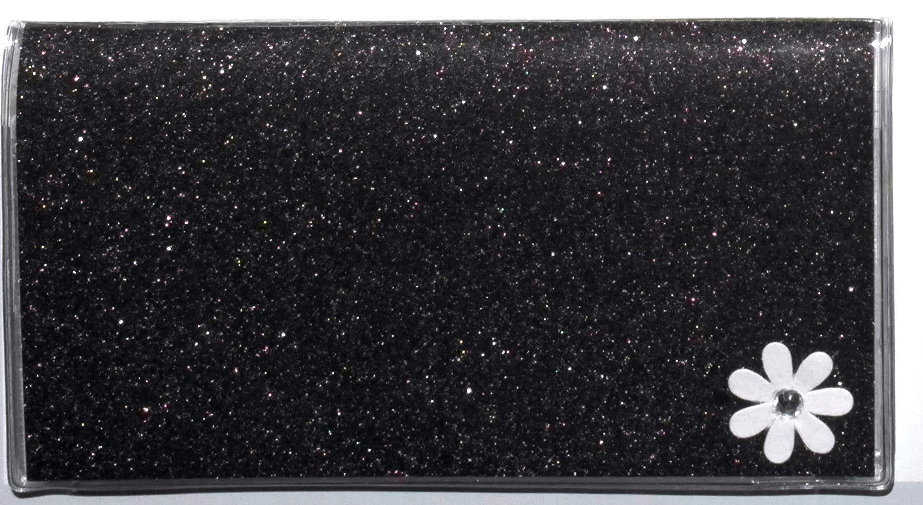 2023-2025 Sparkling Glitter Pocket Planner with Notepad - Stylish Black & White Mini Calendar for Daily Scheduling, Perfect for Students, Professionals & Gift Giving