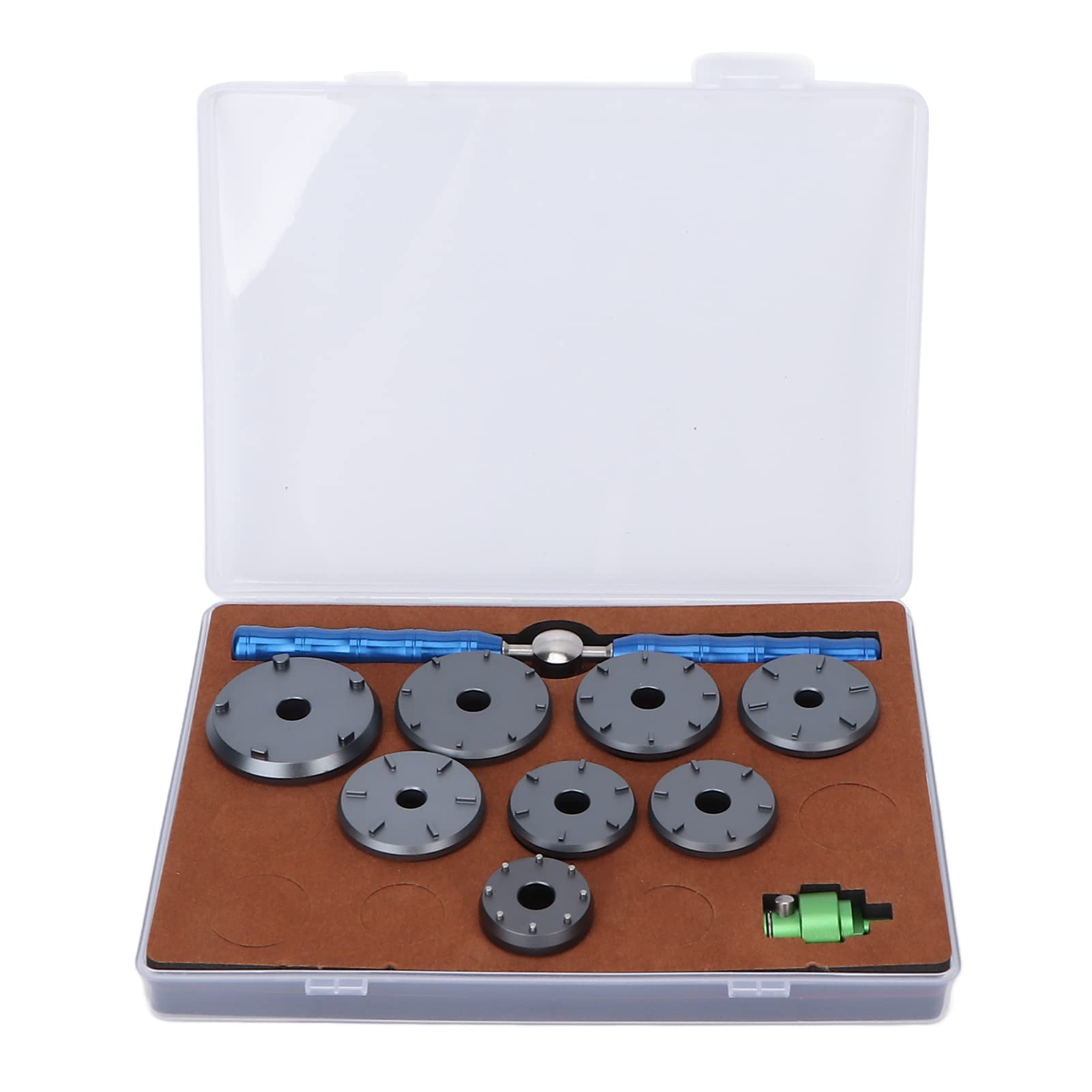 Professional Watch Case Opener Kit - 8 Durable & Reusable Watch Back Removal Tools with Non-Slip Handle & Post for Watch Repair Shops | Perfect for Rolex, Omega, Seiko & More Luxury Watch Maintenance