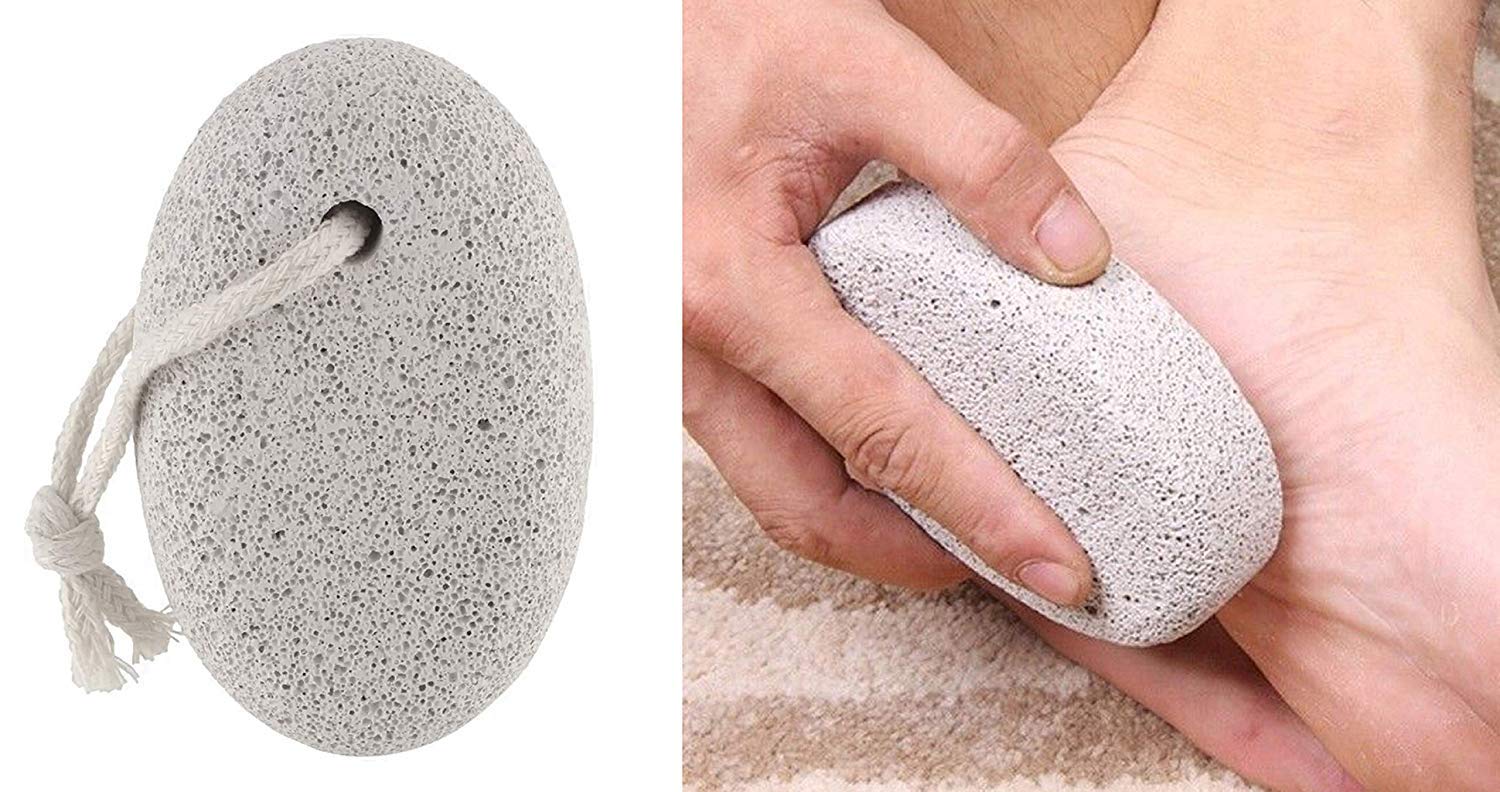 Oval Pumice Stone for Feet - Exfoliating Dead Skin Remover for Men & Women - Perfect for Pedicures, Callus Removal & Soft Smooth Feet at Home