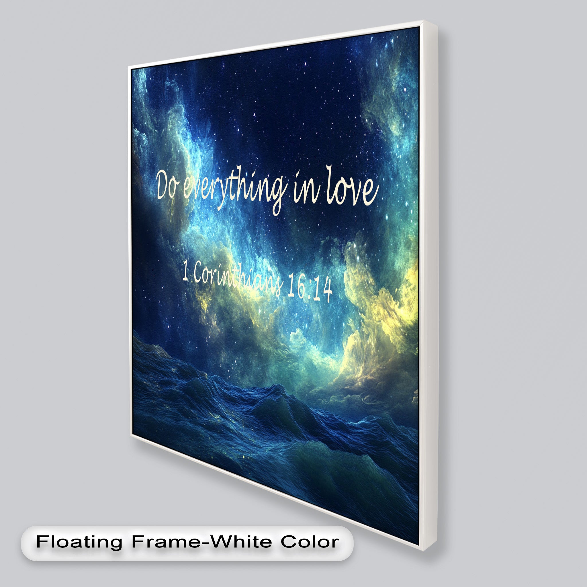 1 Corinthians 16:14 Bible Verse Canvas Print - Christian Wall Art with Love and Faith Scripture - Perfect for Home Decor, Church Gifts & Spiritual Inspiration