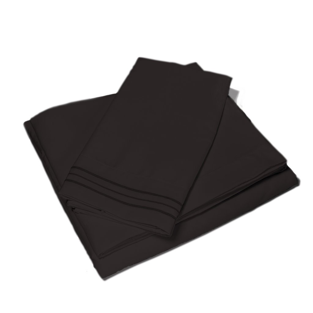 Premium Red Nomad Microfiber Bedding Set - California King Size, Black - Non-Slip Deep Pocket Sheets & Pillowcases - Ultra Soft & Breathable for Year-Round Comfort - Perfect for Master Bedrooms, Guest Rooms & Luxury Hotels