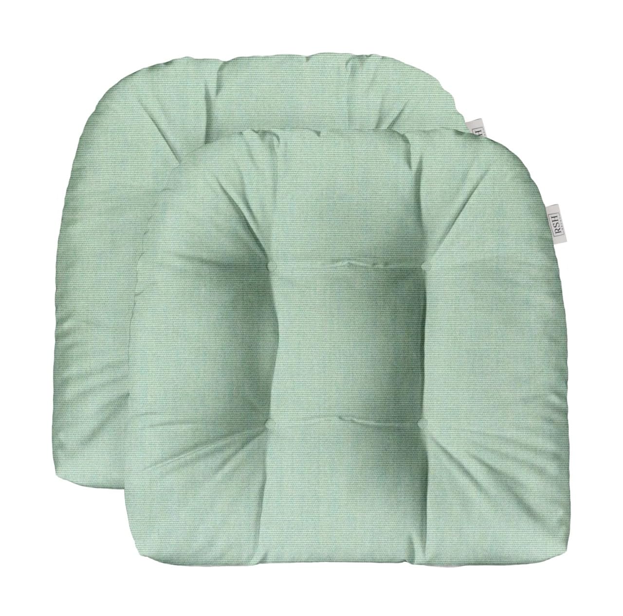 RSH DECOR: Sunbrella Tufted Wicker U-Shape Cushions Set of 2 | 19” x 19” Waterproof & Fade-Resistant Outdoor Seat Cushions for Patio Furniture | Durable Performance Fabric | Perfect for Poolside, Garden, and Deck Relaxation