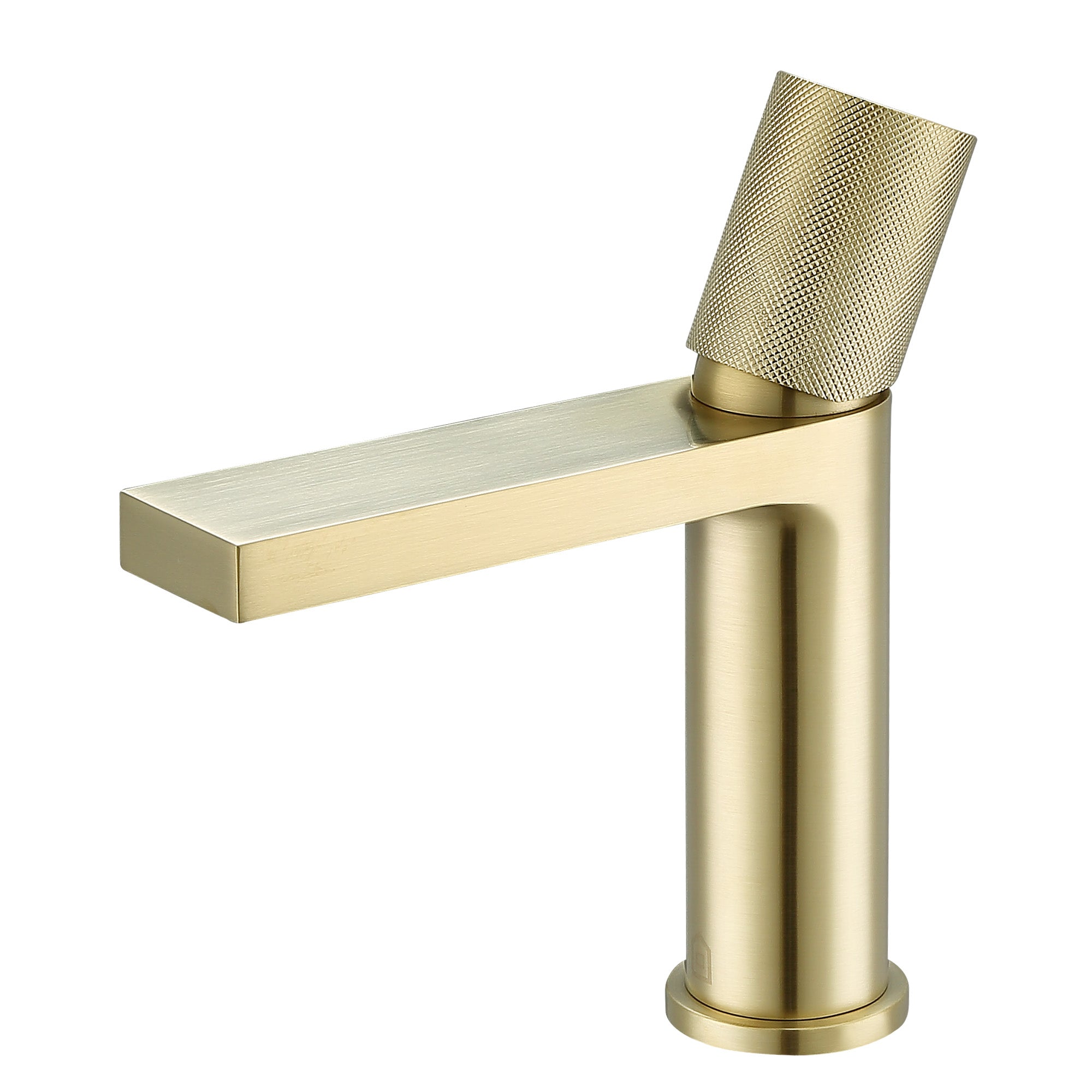 Ancona Isla Single Handle Brushed Champagne Gold Bathroom Faucet - Modern Water-Saving Design for Sink, Vanity & Powder Room