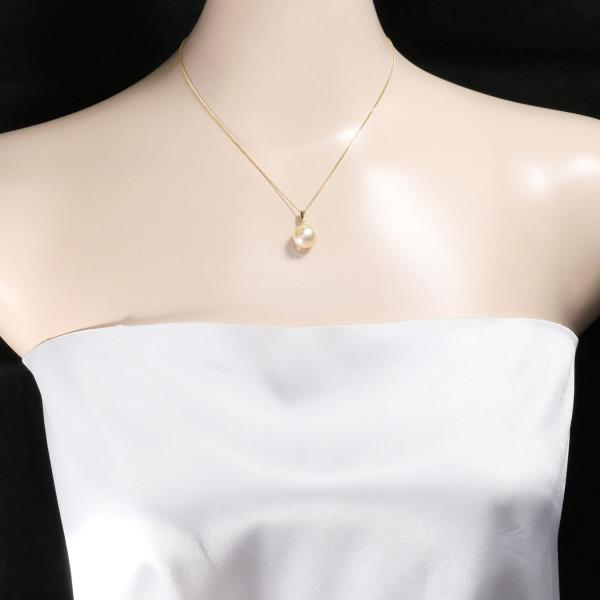 18K Yellow Gold Pearl Necklace for Women - Elegant Cultured Pearl Jewelry Gift for Wedding, Anniversary & Special Occasions