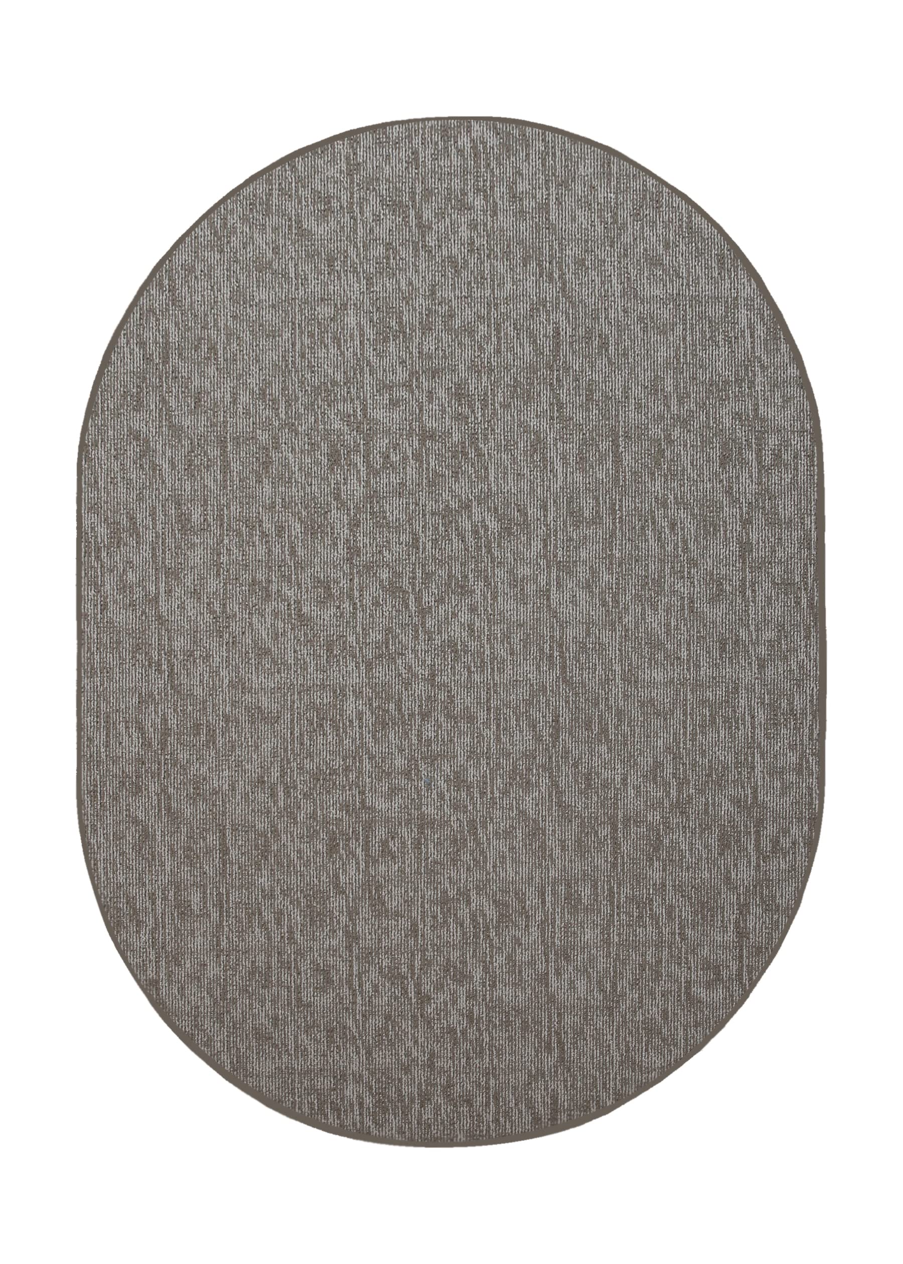 Custom Size Neutral 3' x 5' Oval Indoor Outdoor Area Rugs - Soft Ambient Carpet for Living Room, Patio & Bedroom Decor