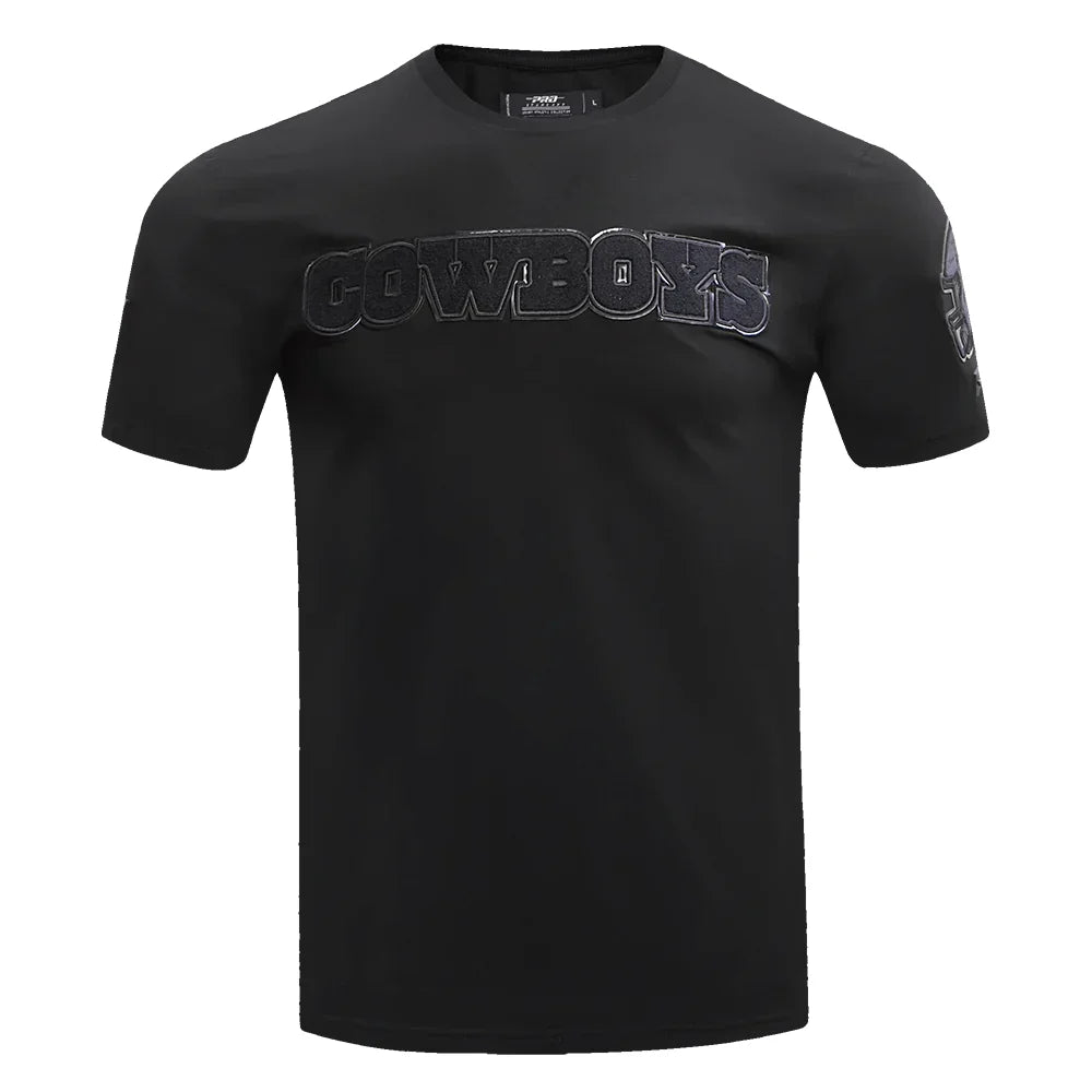 Dallas Cowboys Men's Short Sleeve T-Shirt - Triple Black Pro Standard Cotton Tee for Football Fans, Game Day & Casual Wear