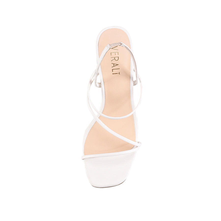 King Slim Strappy Heel - White Smooth Women's Dress Sandals for Wedding, Party & Evening Out - Comfortable High Heels for Prom, Date Night & Special Occasions