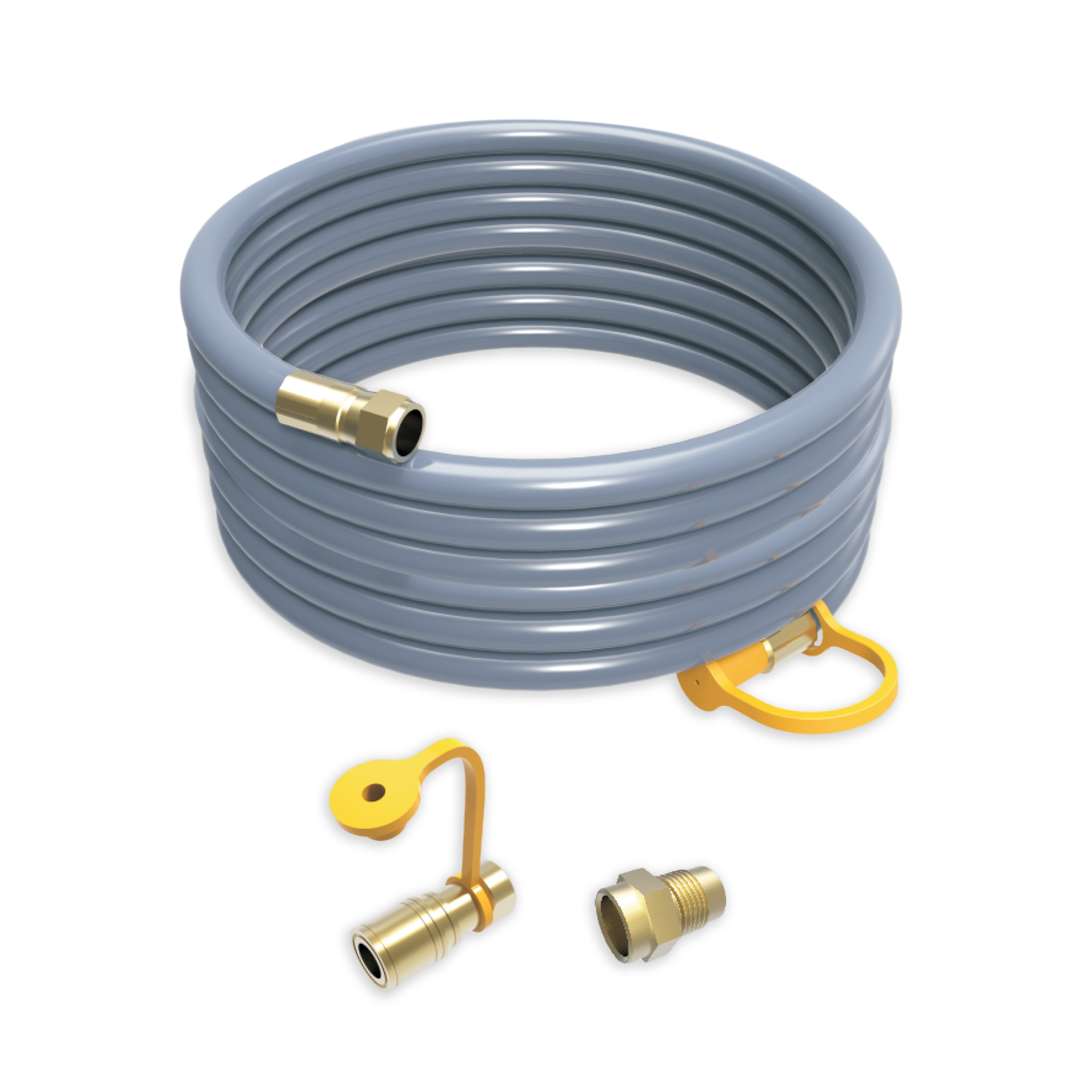 25' Natural Gas Hose with Storage Strap - Flexible & Durable for Grills, Fire Pits & Outdoor Appliances