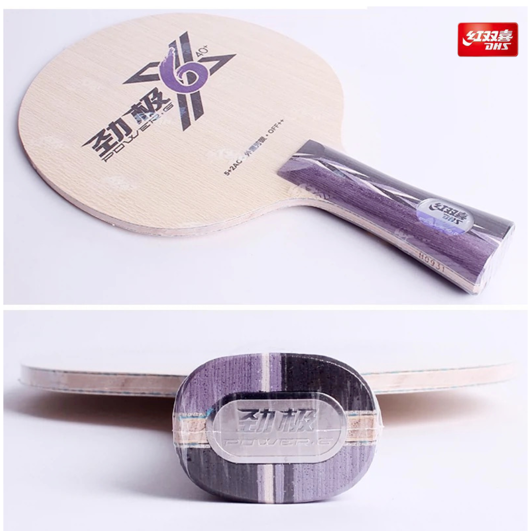 DHS Power G 6X Table Tennis Blade - Professional Shakehand FL Handle for Competitive Play | Perfect for Tournament & Training Sessions