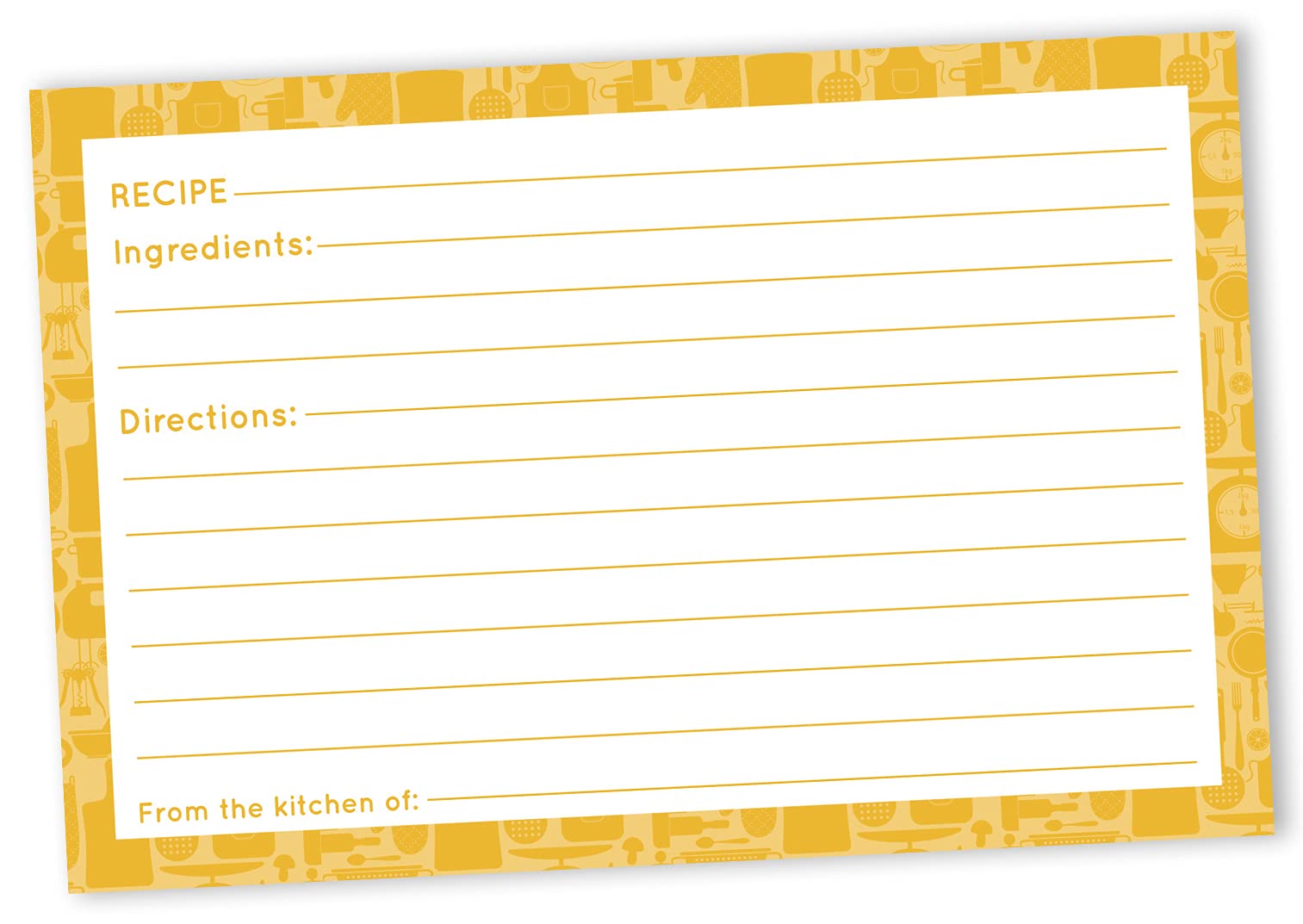 Inkdotpot 6x4 Inch Single-Sided Recipe Cards with Decorative Border - Perfect for Wedding, Bridal Shower & Baby Shower - Pack of 50 - Ideal for Organizing Recipes & Creating Keepsake Memories