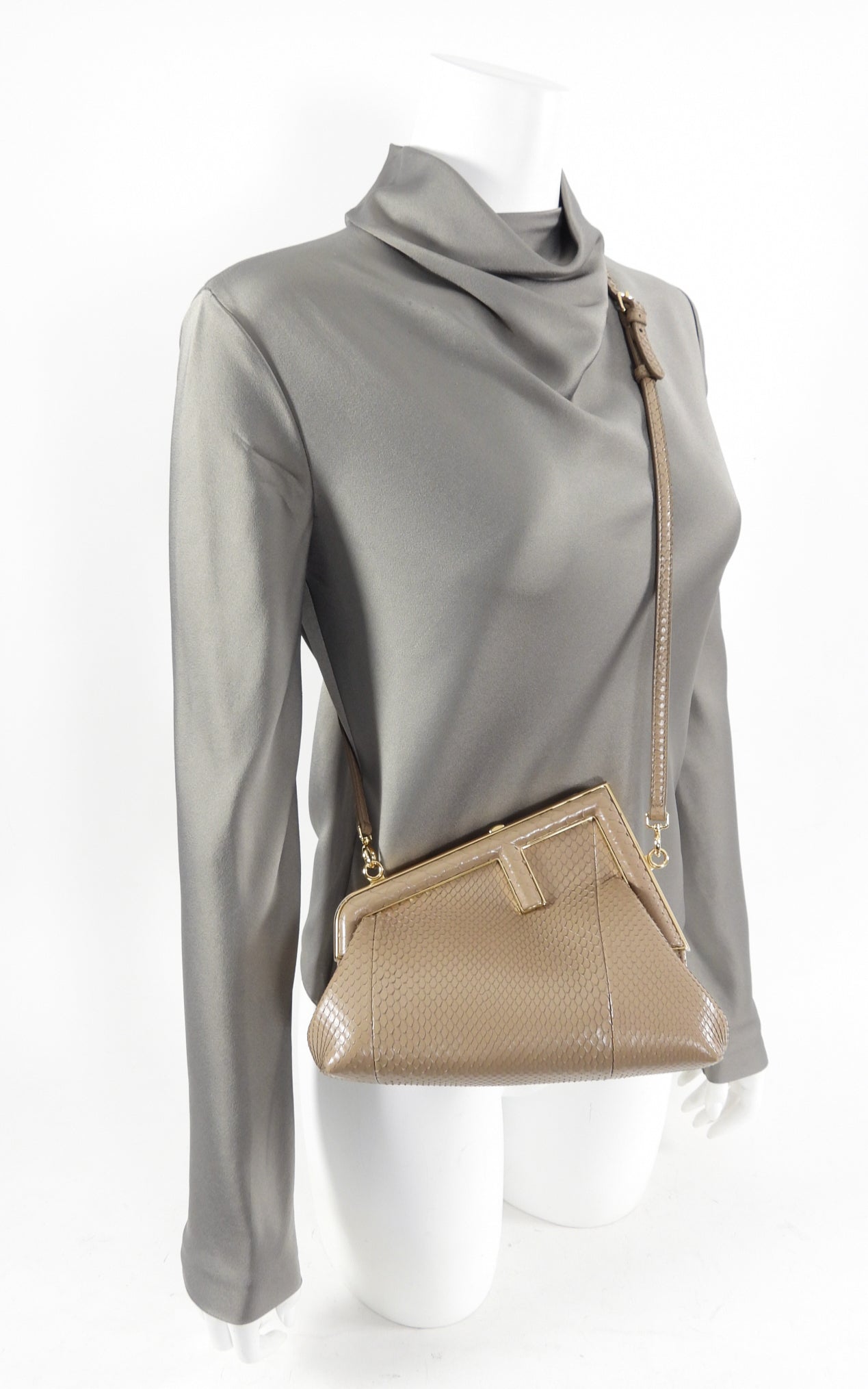 Fendi Small First Convertible Clutch Shoulder Bag - Luxury Leather Crossbody Purse for Women | Perfect for Evening Parties, Date Nights & Travel Accessories