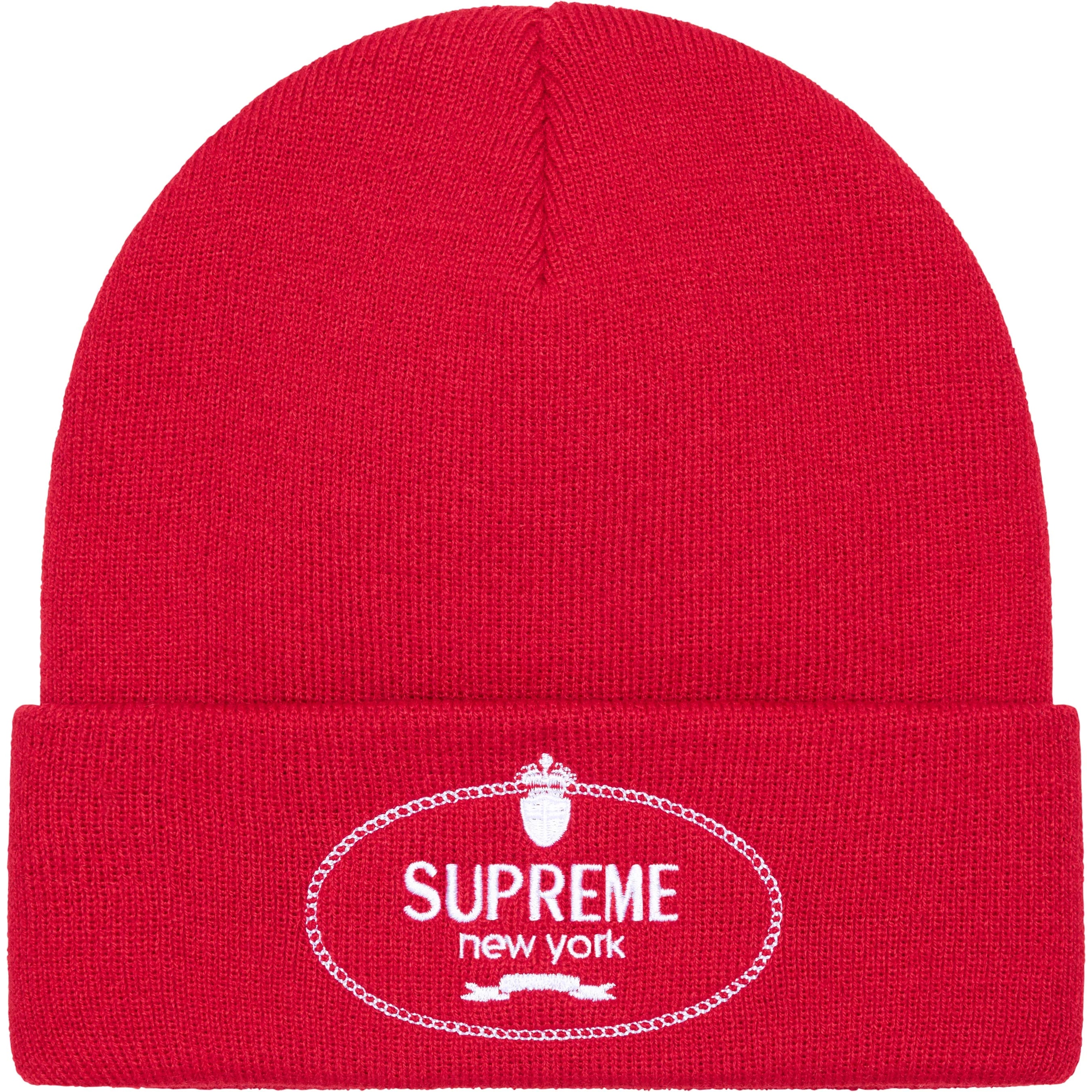 Supreme Crest Beanie - Warm Winter Knit Hat for Men & Women - Red Beanie for Cold Weather - Perfect for Skiing, Snowboarding & Outdoor Activities