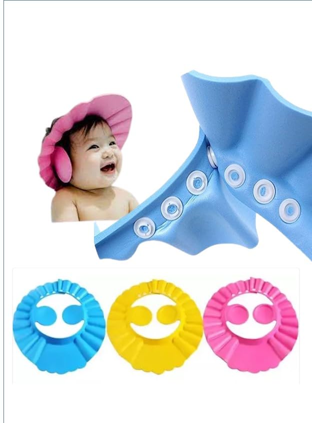 **SainathGroups Baby Shower Cap - Soft & Flexible Visor Hat for Toddlers, Babies & Kids - Safe Shampoo Protection (Pack of 1) - Perfect for Bath Time, Hair Wash & Spa Days**