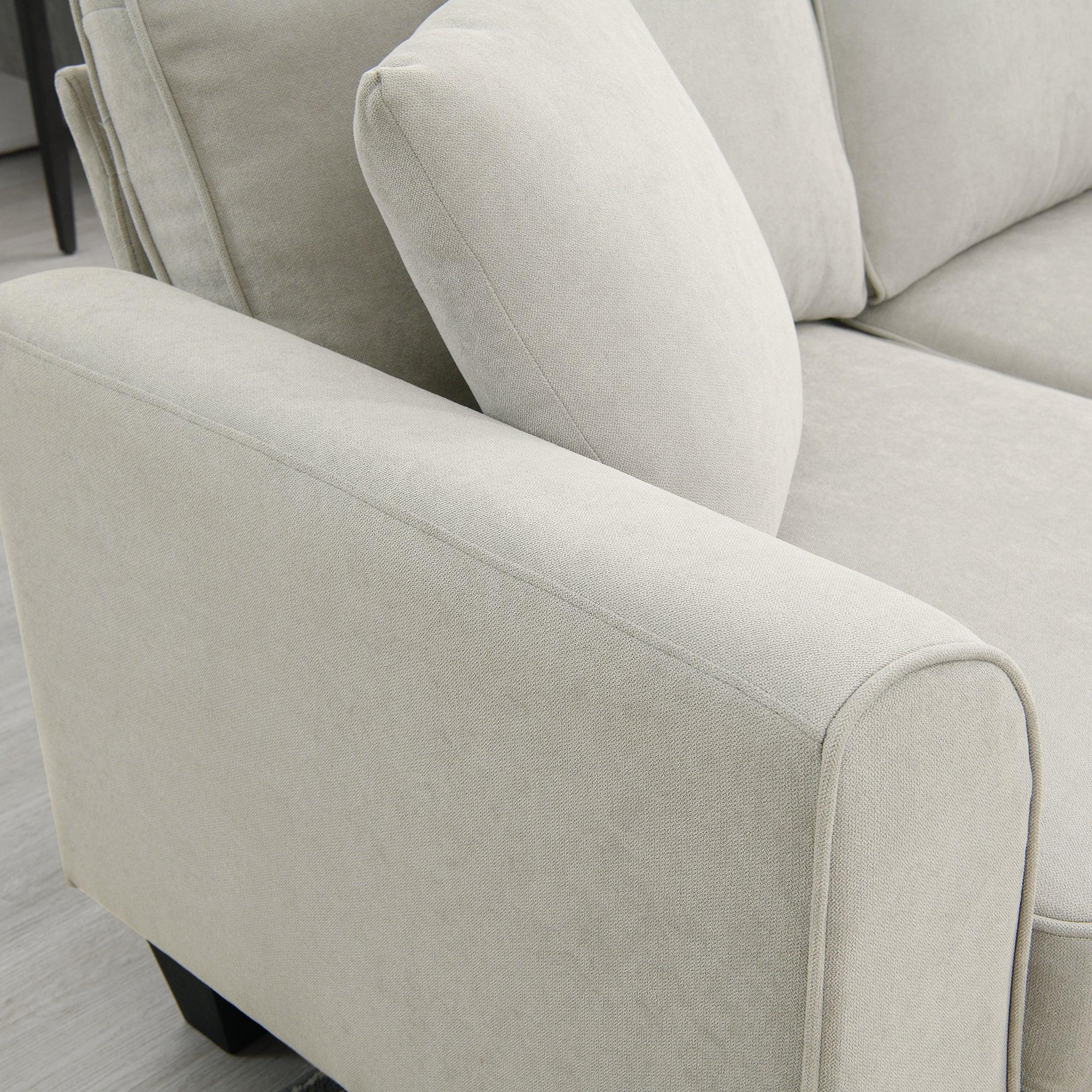 Modern U-Shaped 7-Seater Fabric Sectional Sofa - 108