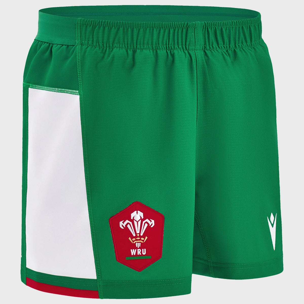 Macron Wales Men's Away Rugby Shorts 2024/25 - Breathable Performance Shorts for Rugby Training & Matches