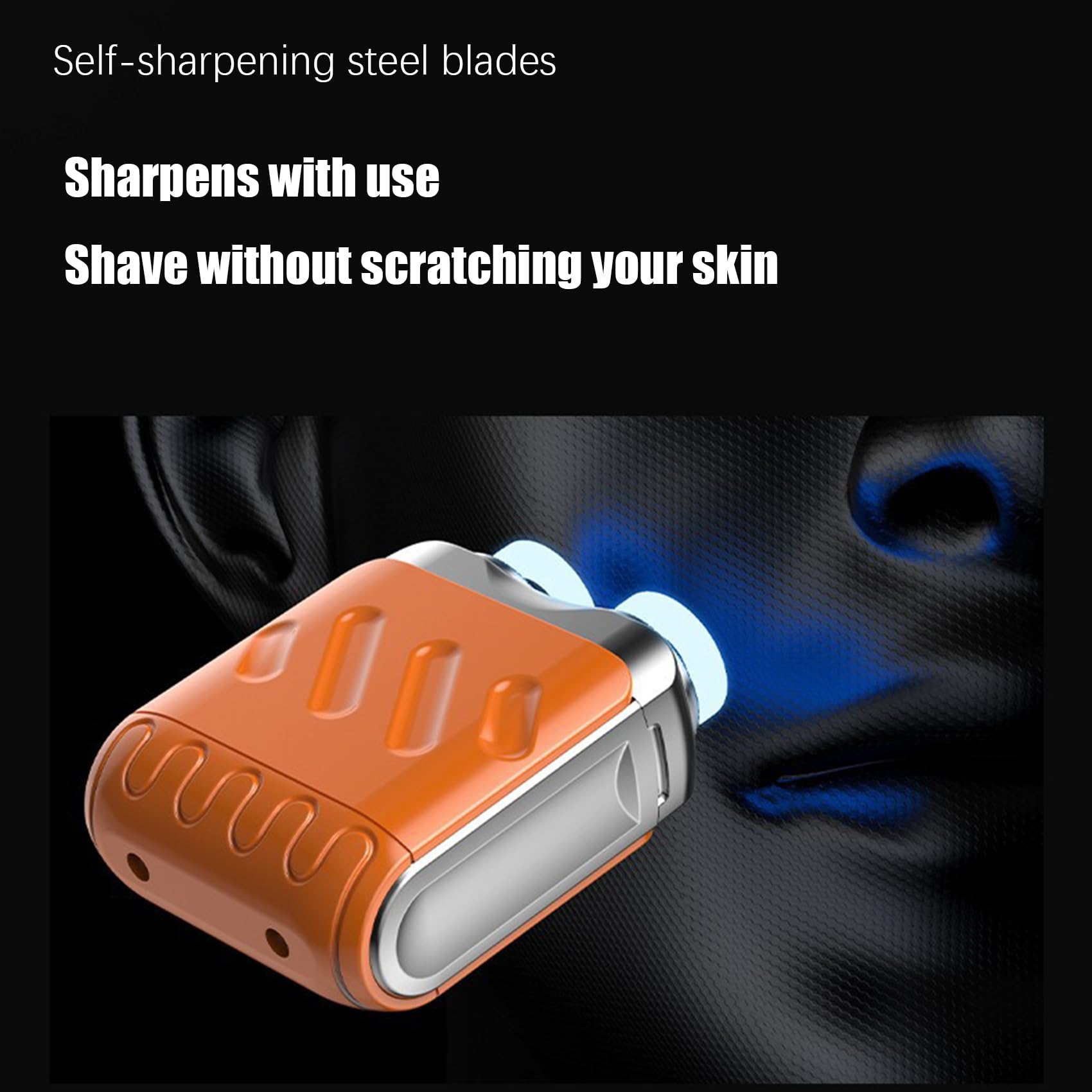 2025 New Mini Portable Electric Shaver - Travel Beard Trimmer with Suitcase Design, USB Rechargeable, Waterproof for Men - Perfect for Travel, Gym, Business Trips & Daily Grooming (Orange)