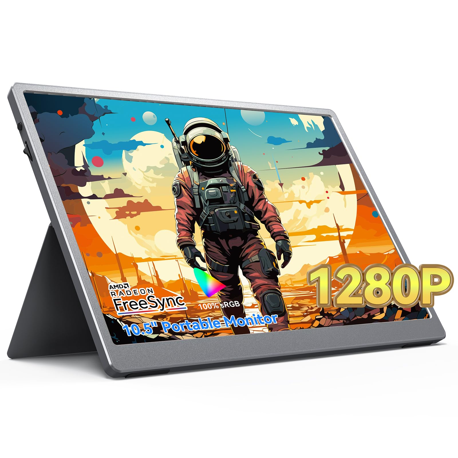 Eyoyo 10.5 Inch Portable Monitor for Laptop - 1920x1280P FHD IPS Screen, 100% sRGB, Eye Care Technology, USB-C & HDMI External Display - Perfect for PC, Mac, Phone, Xbox, PS5/4 - Ideal for Work, Gaming, Travel & Home Office Use