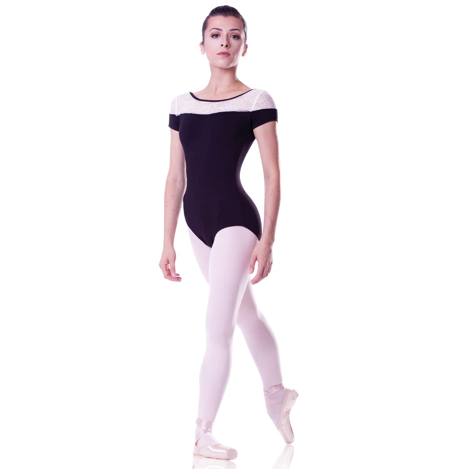 Women's Short Sleeve Ballet Leotard - Stretch Dancewear for Ballet, Yoga & Gymnastics - Comfortable Performance Wear for Dance Class & Workouts