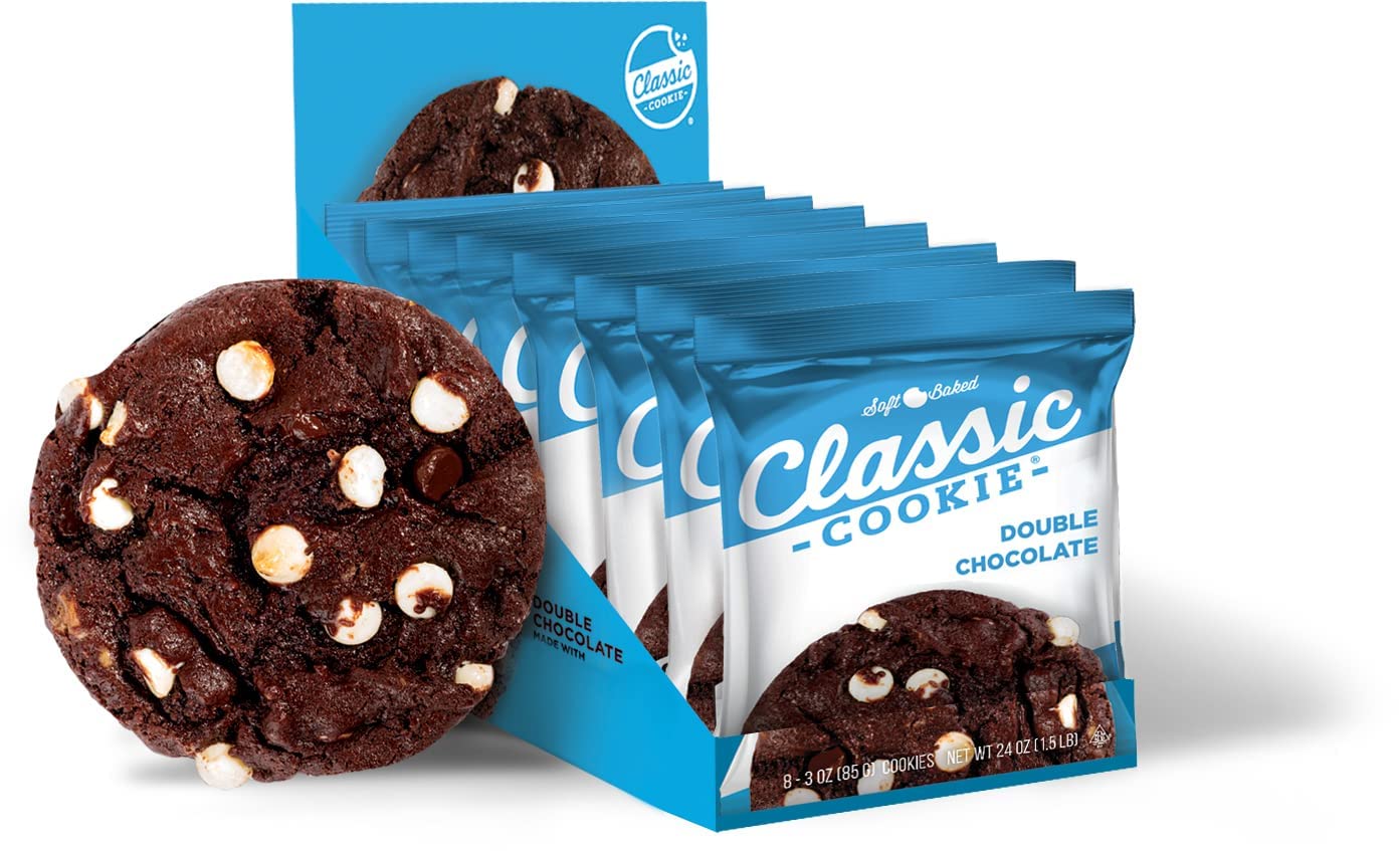 Soft Baked Classic Cookies - 8 Individually Wrapped Cookies per Box | Perfect for Snacking, Gifts & Office Treats