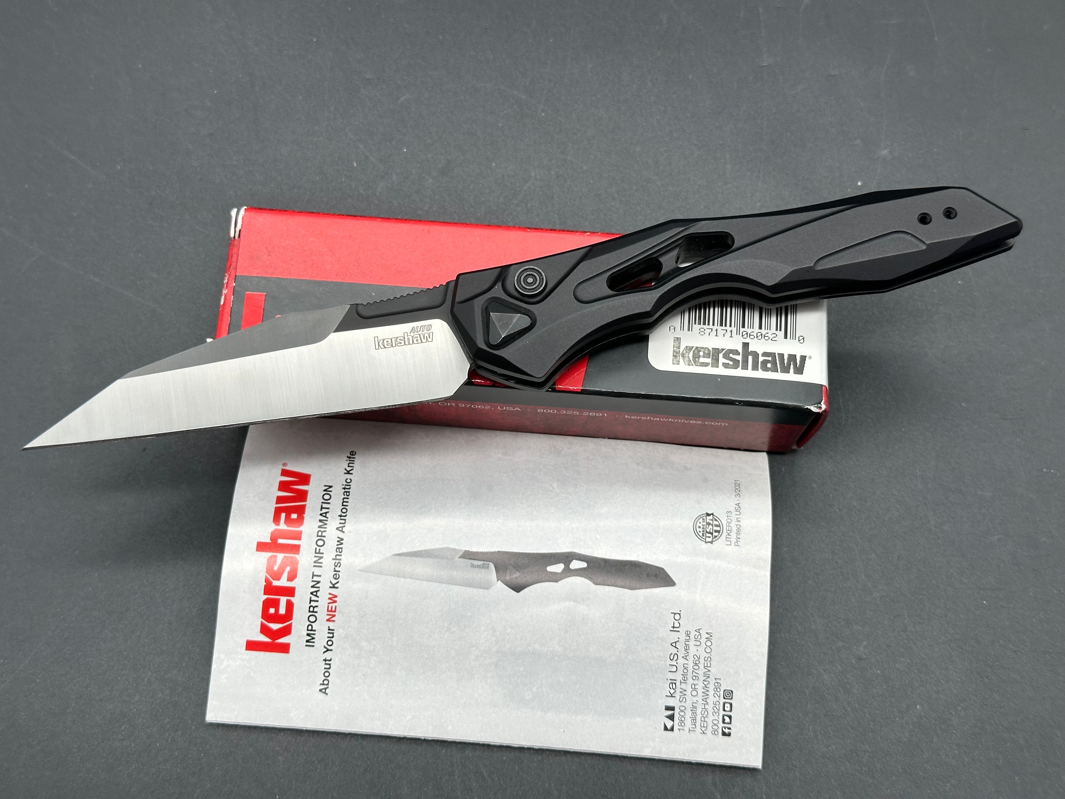 Kershaw Launch 13 Automatic Knife - Black Two-Tone 3.5