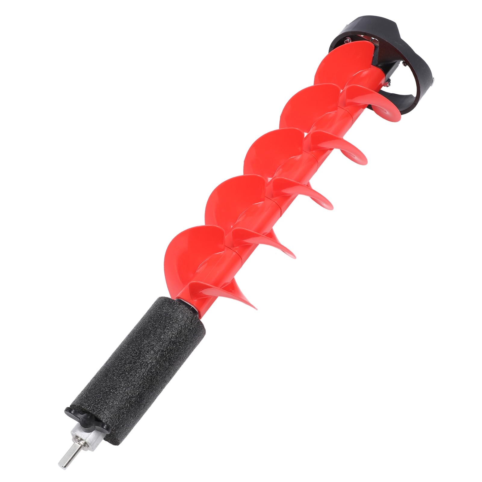 6 Inch Cordless Ice Fishing Auger with Nylon Bit, 28 Inch Length - Includes Locator Cutter & Wrench for Easy Ice Drilling - Perfect for Winter Fishing & Outdoor Adventures
