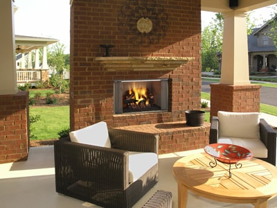 Majestic Villawood Outdoor Wood Burning Fireplace - Premium Patio & Backyard Fire Pit for Camping, Garden, and Deck Gatherings