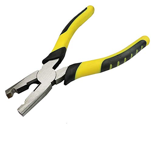 Heavy Duty Hog Ring Pliers - Professional Cage Fastening Tool Kit for Rabbit, Chicken & Poultry Wire Mesh - Durable Animal Cage Clip Fastener with Ergonomic Grip - Perfect for Pet Enclosures, Farm Fencing & DIY Projects