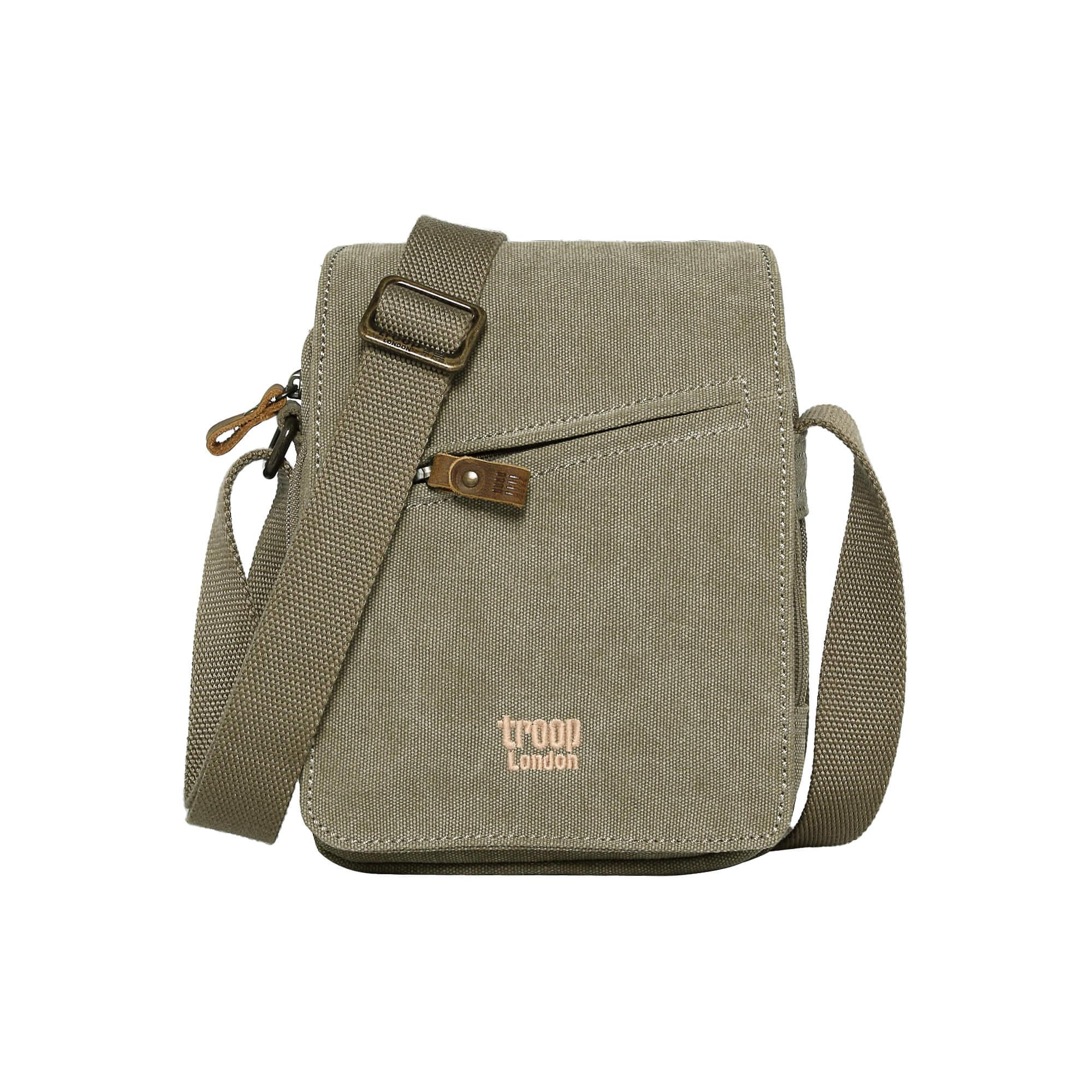 TRP0239 Troop London Classic Canvas Crossbody Bag - Stylish & Durable for Travel, Work & Everyday Use