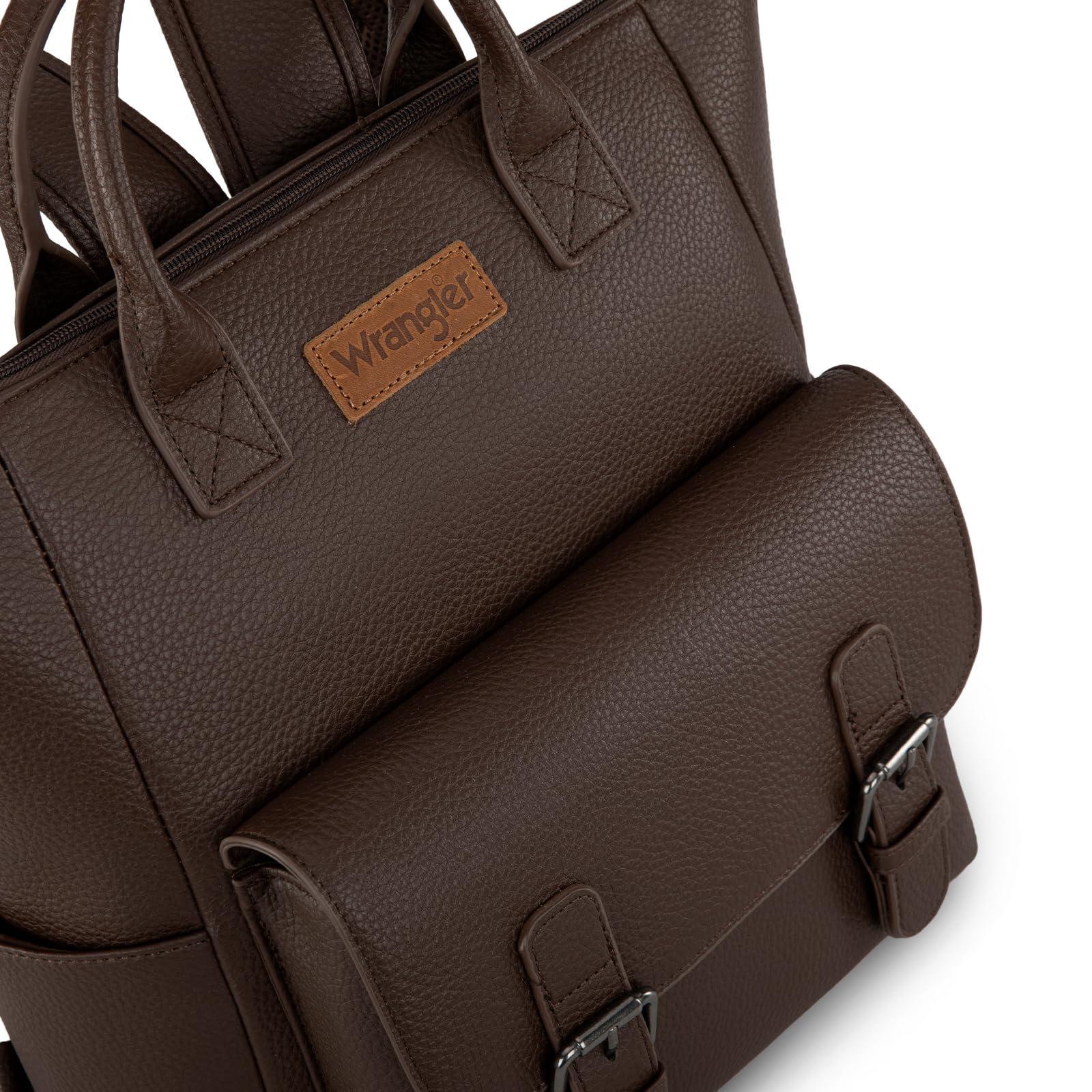 Montana West Wrangler Women's Vegan Leather Purse Backpack - Convertible Crossbody Shoulder Strap for Travel, Work & Everyday Use | Durable & Stylish Handbag for Commuting, Shopping & Outdoor Activities